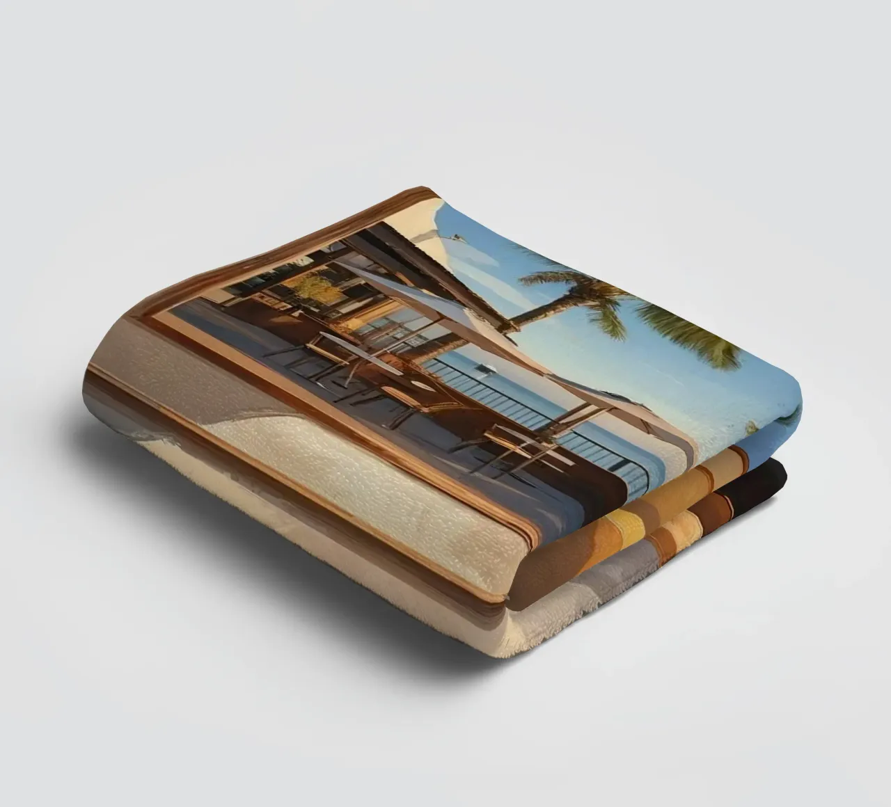 framed image palm trees towel by cofa home
