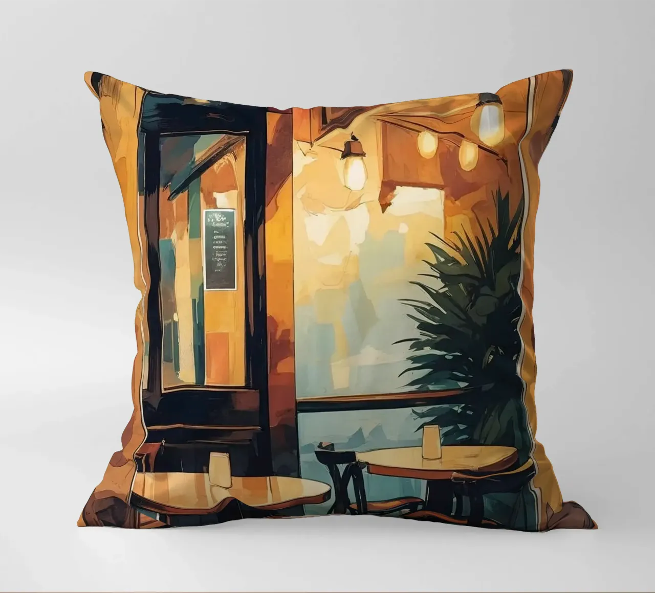cafe table chair light-bulbs decorative cushion by cofa home