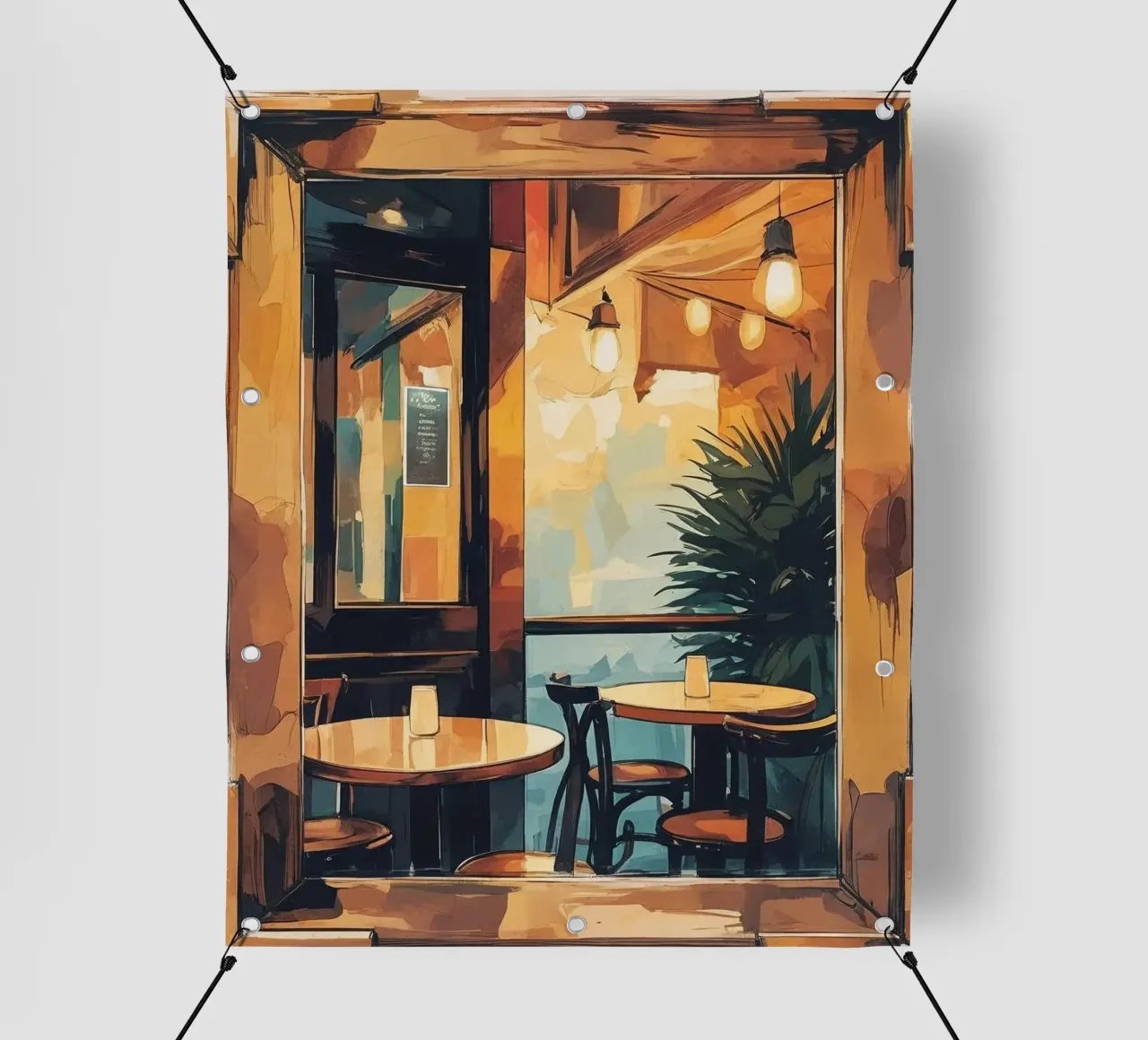 cafe table chair light-bulbs pvc cover by cofa home