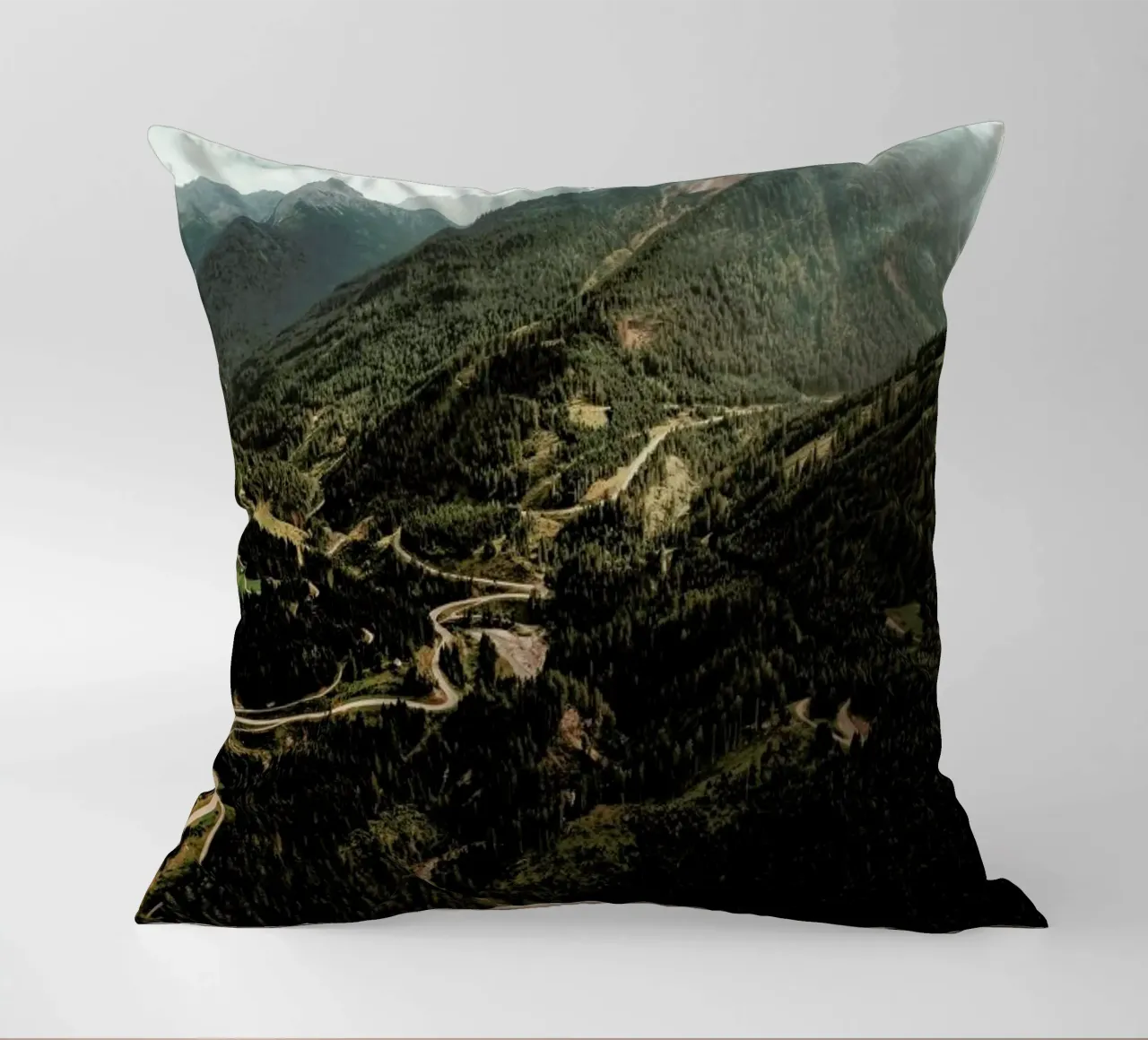 Roadtrip Through The Woods cuscino da Sebastian Hilgetag