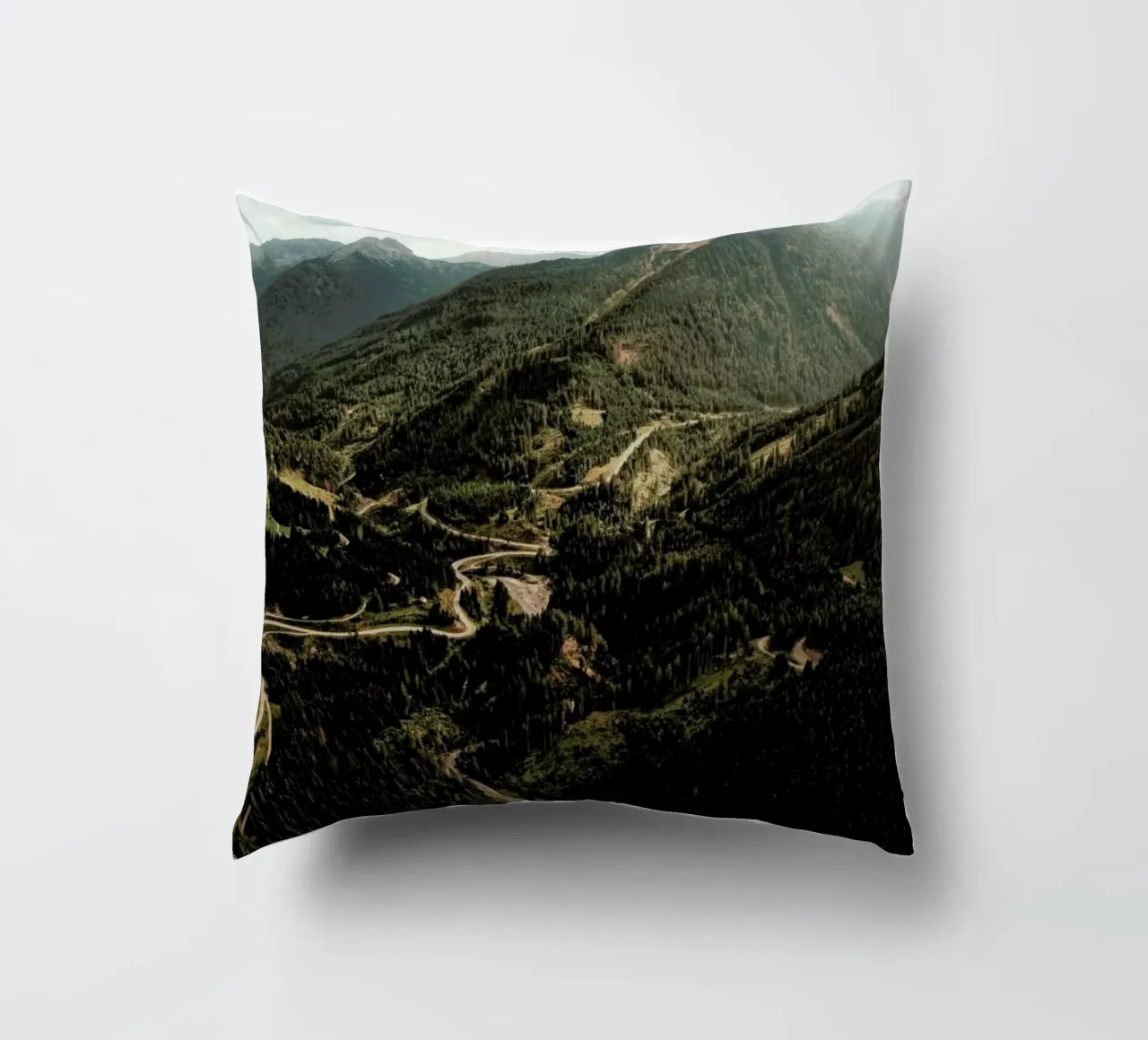 Roadtrip Through The Woods cuscino da Sebastian Hilgetag