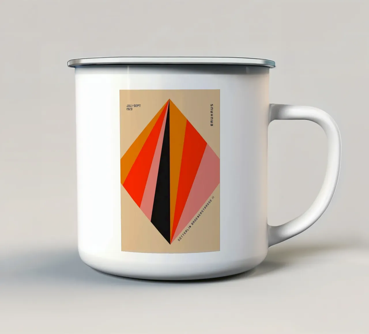 Bauhaus tazza in smalto da Brooke