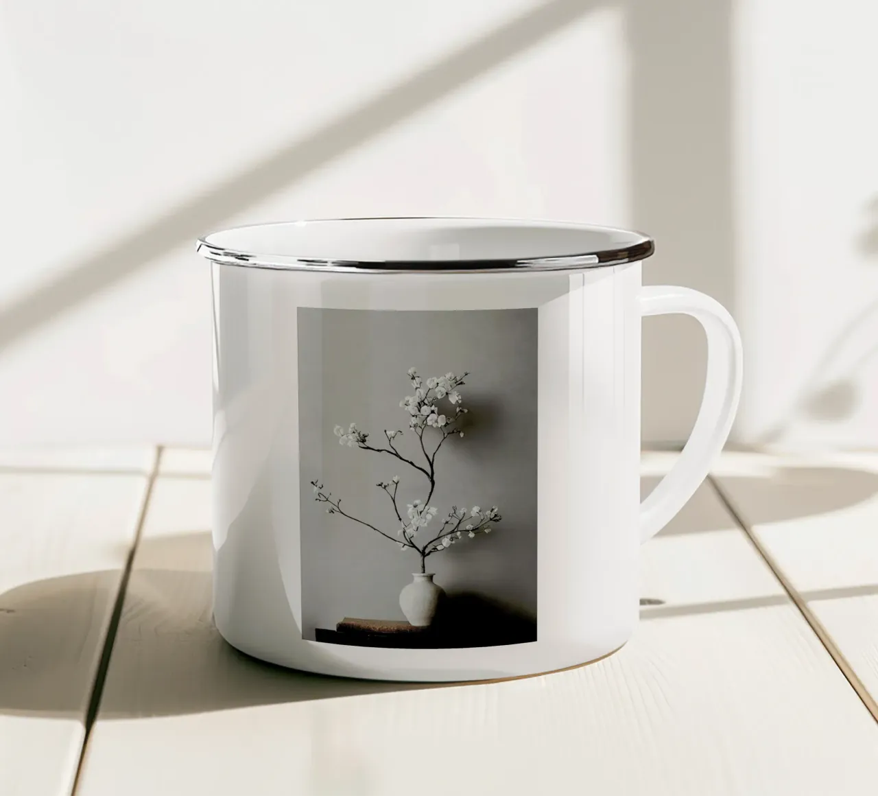 Branch with Blossoms enamel mug by treechild