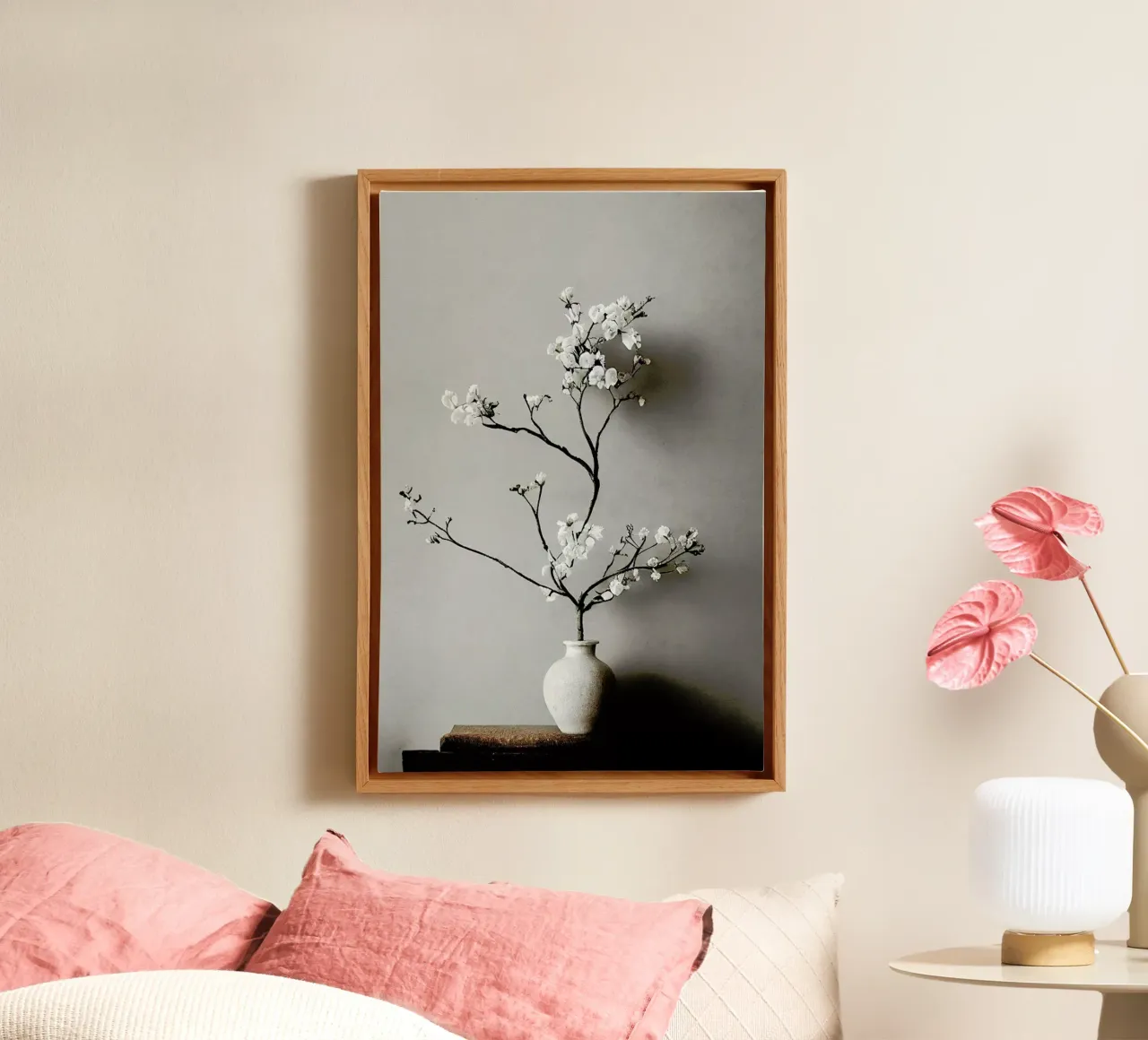 Branch with Blossoms tela con Cornice a cassetta da treechild