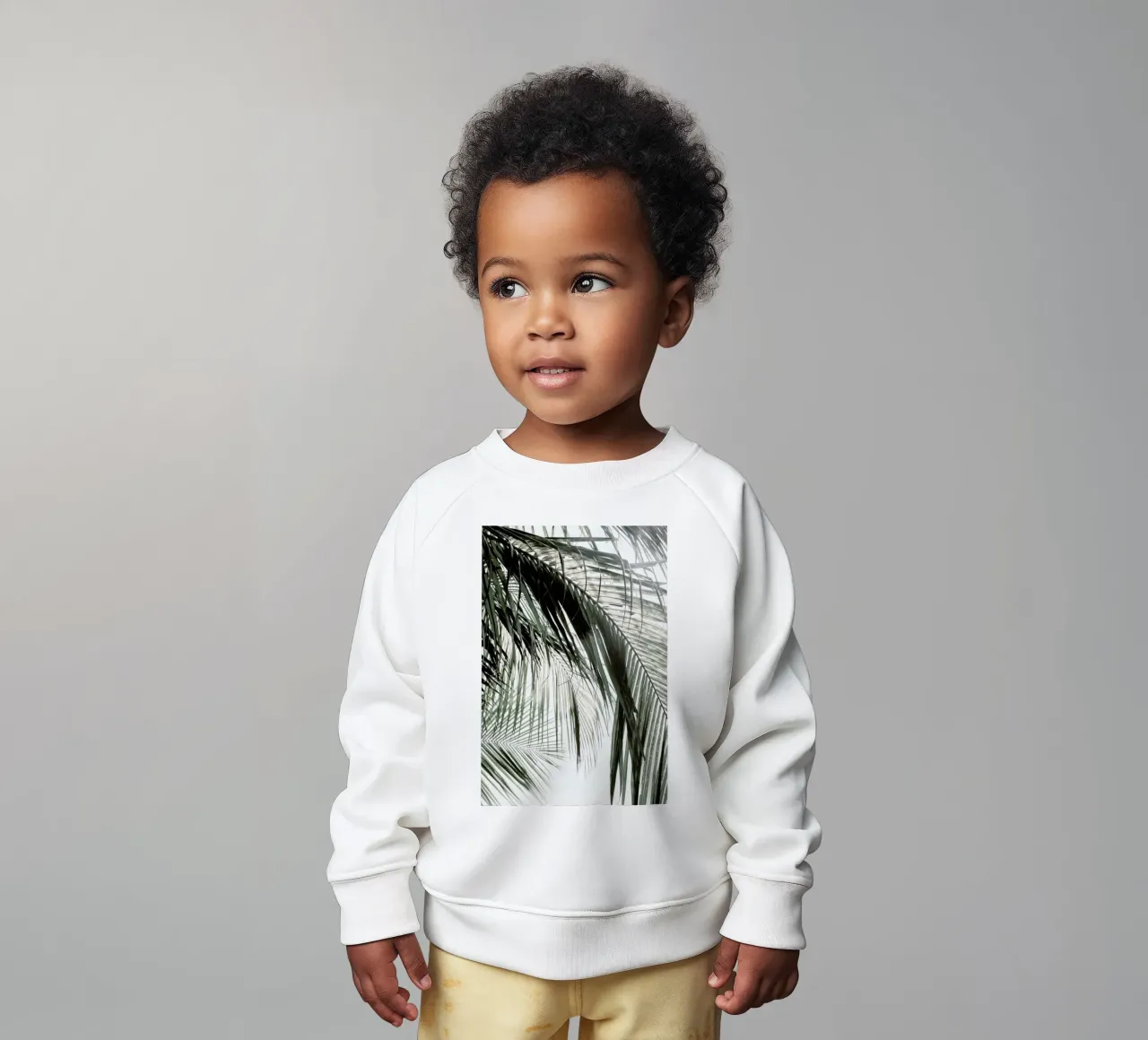 Green Palm Shades And Shadows baby sweatshirt by Studio Nahili