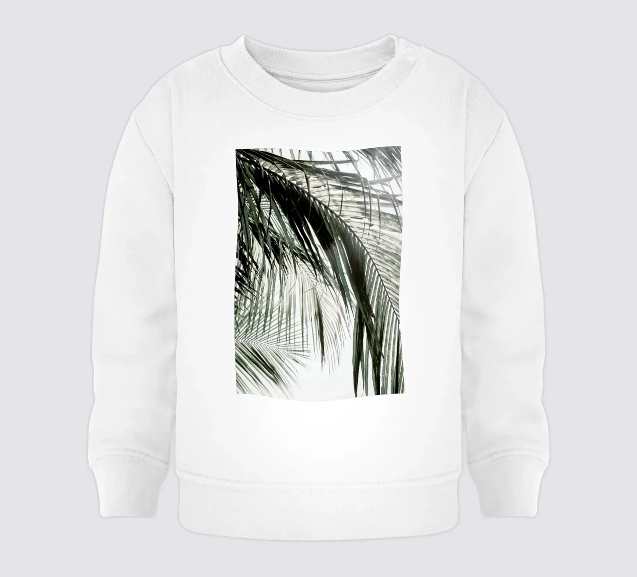 Green Palm Shades And Shadows baby sweatshirt by Studio Nahili