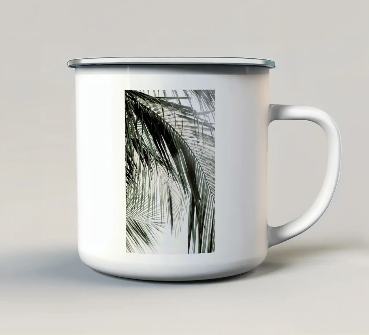 Green Palm Shades And Shadows tazza in smalto da Studio Nahili