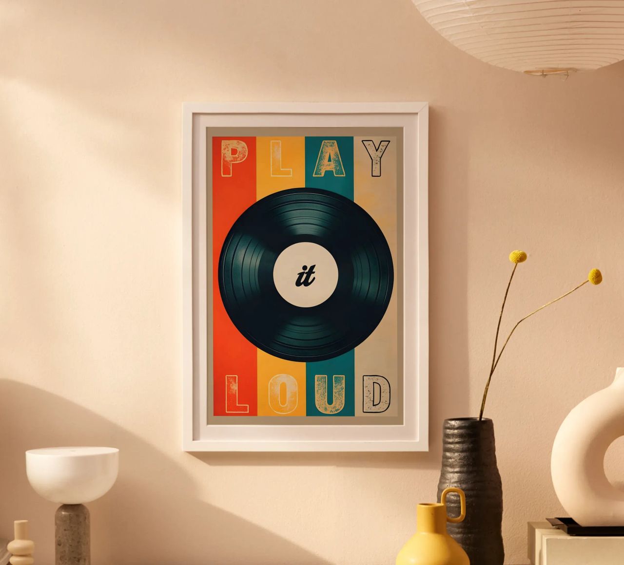 Retro Vinyl Record poster by fiona shop
