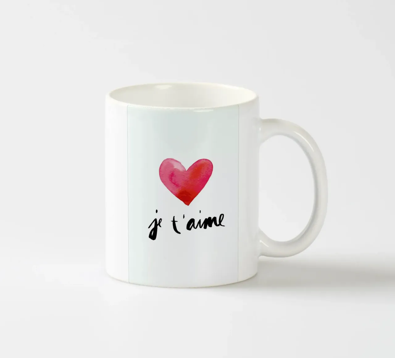 Je t'aime tazza in ceramica da Ekaterina Koroleva