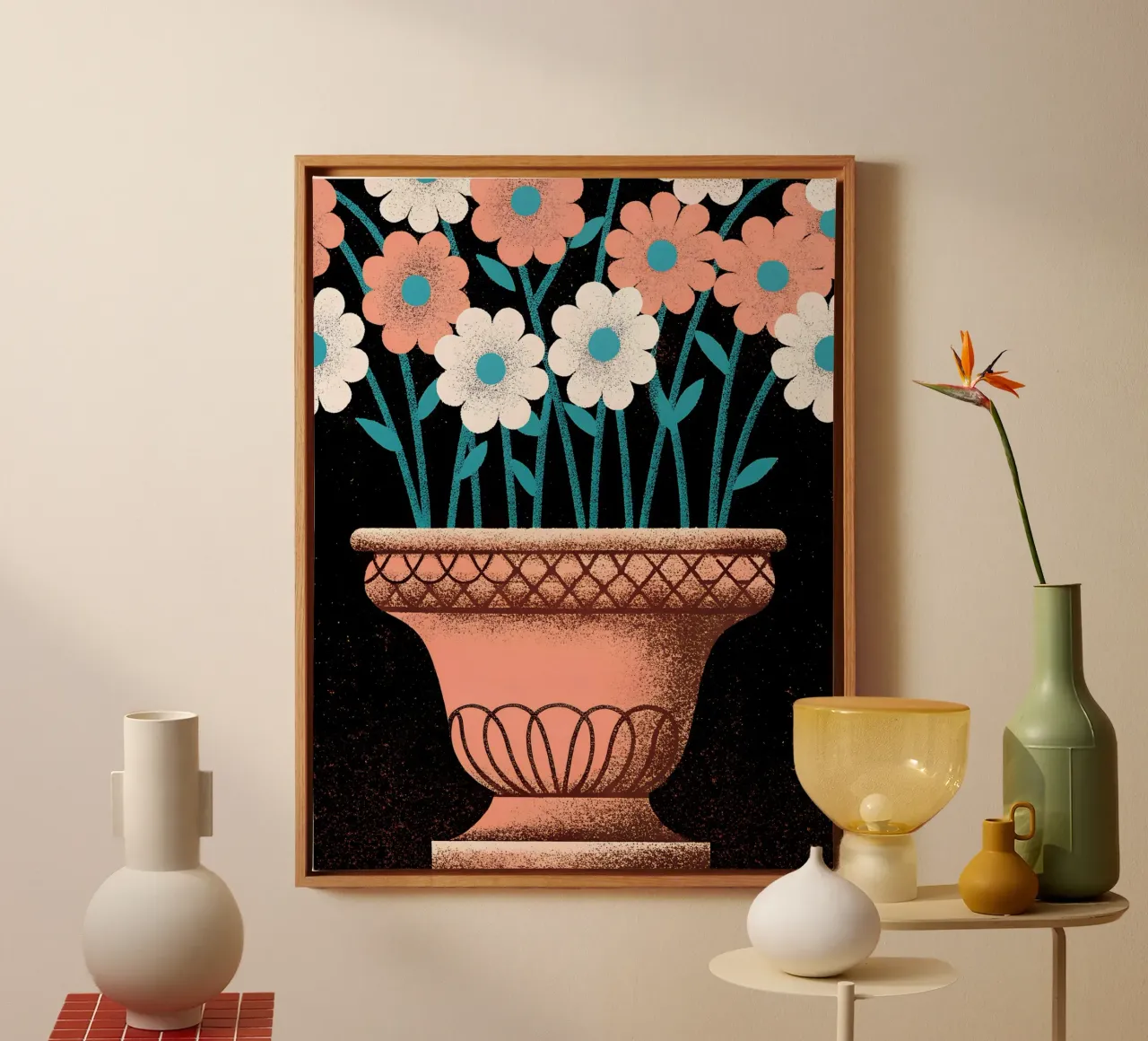 Piante da fiore in vaso tela con Cornice a cassetta da SOUL SHOP