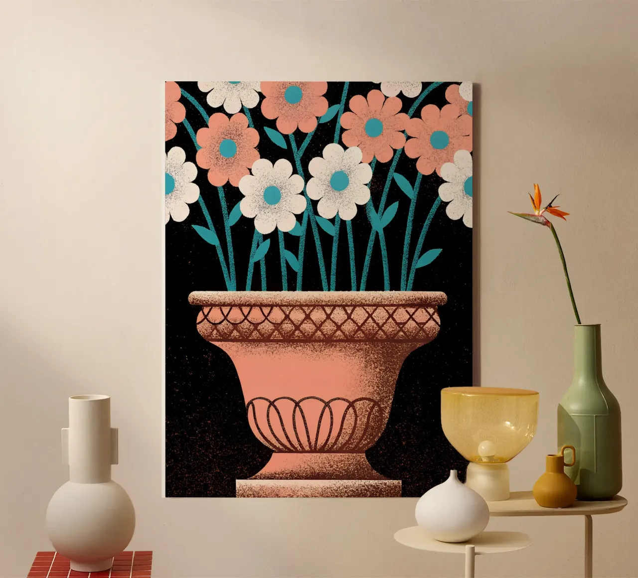 Piante da fiore in vaso tela con Cornice a cassetta da SOUL SHOP