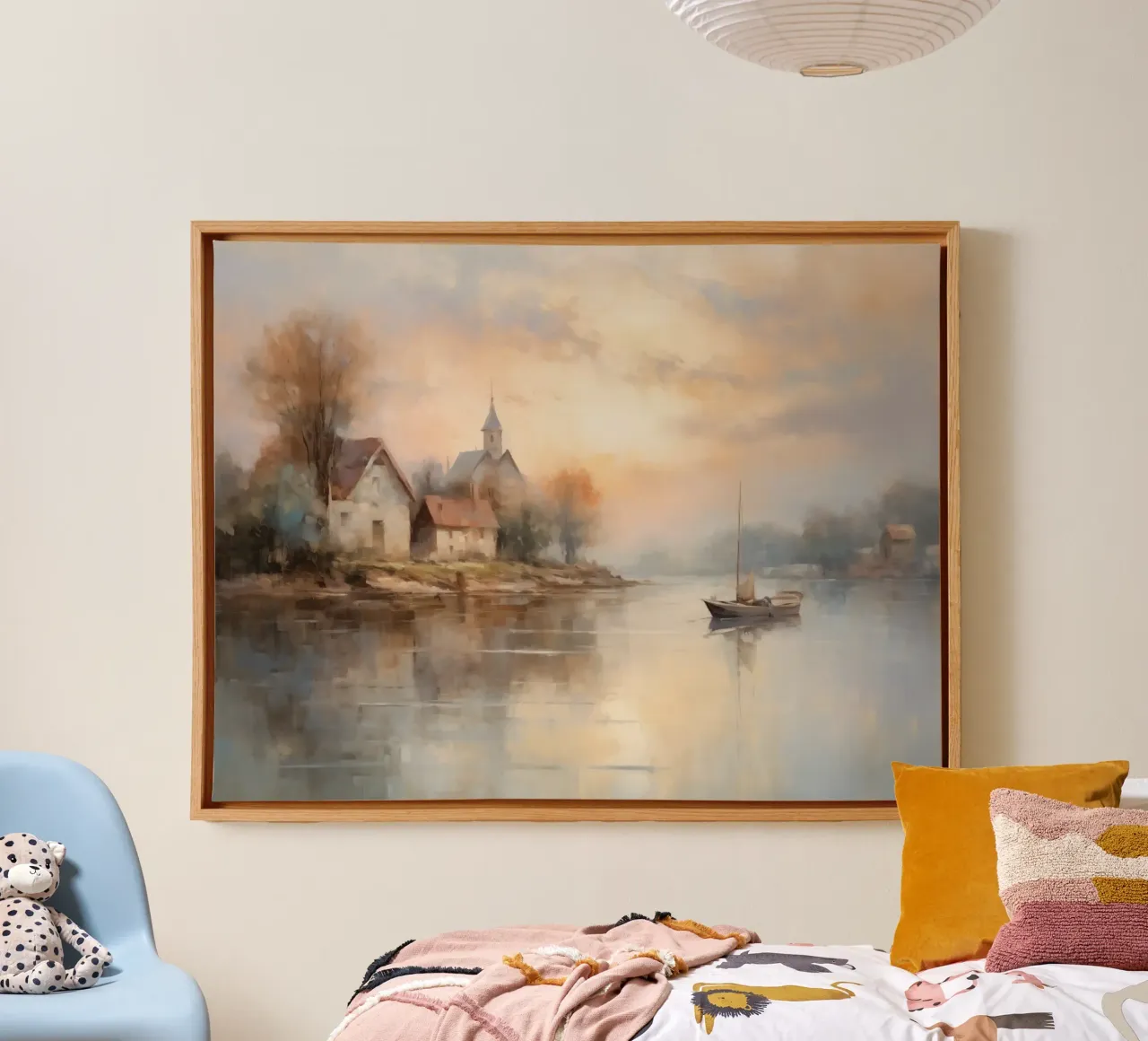Muurkunst van Imagine canvas met Baklijst van Imagine