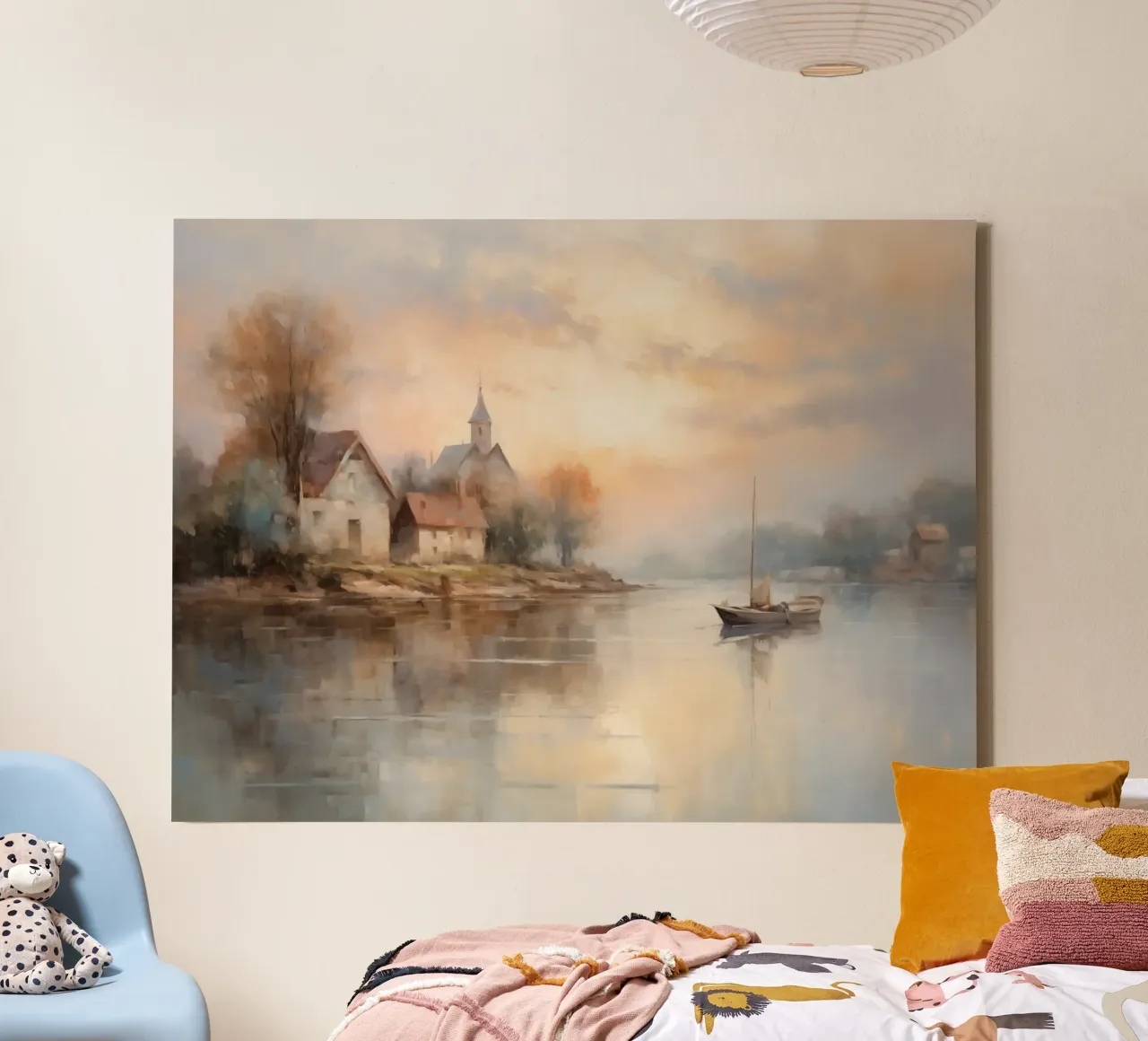 Muurkunst van Imagine canvas met Baklijst van Imagine