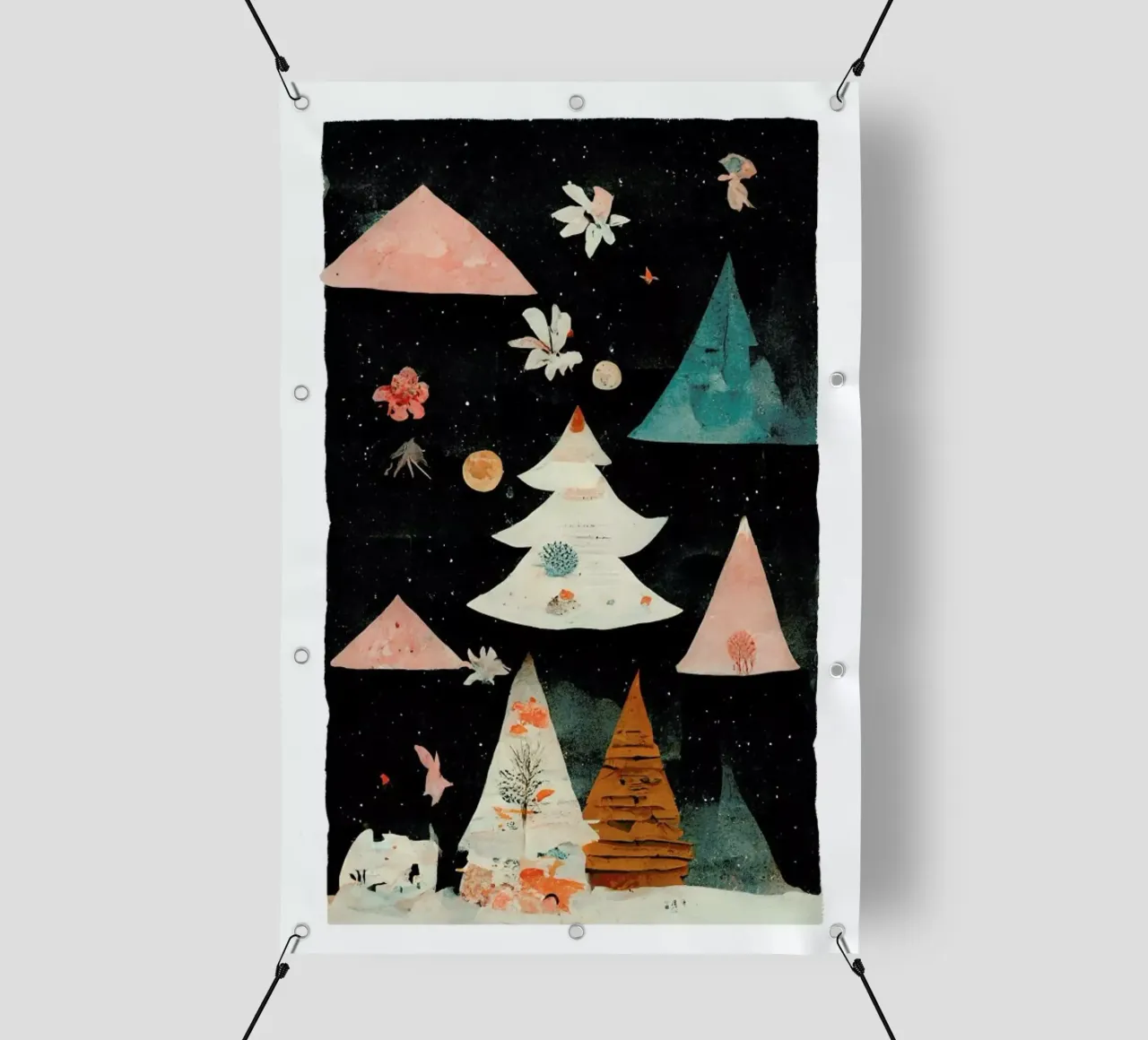 Paper Cut Winter Scene telo in pvc da treechild