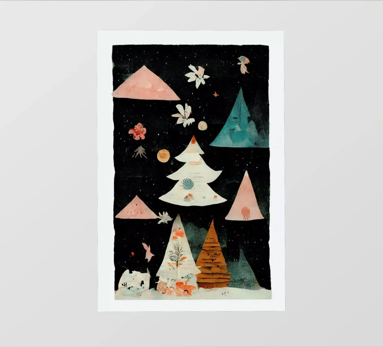 Paper Cut Winter Scene telo in pvc da treechild