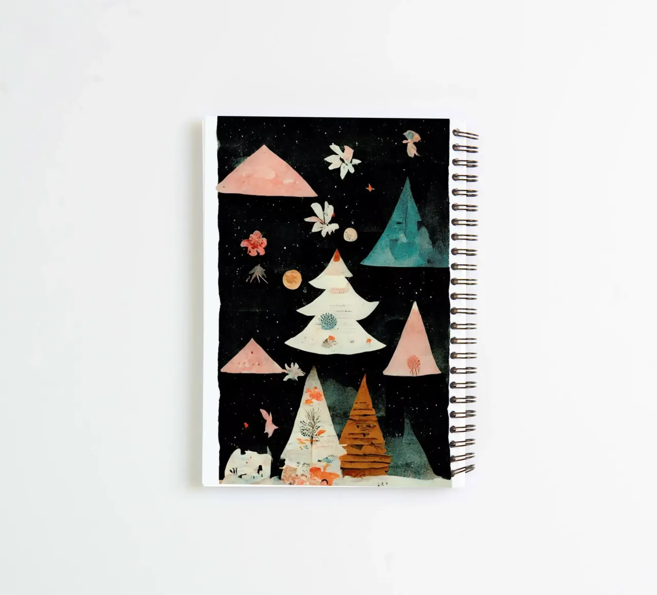 Paper Cut Winter Scene spiral notebook by treechild