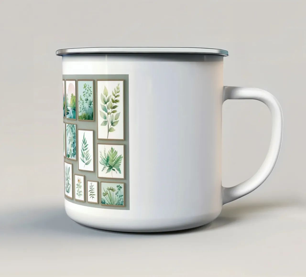 decorazione ad acquerello tazza in smalto da cofa home