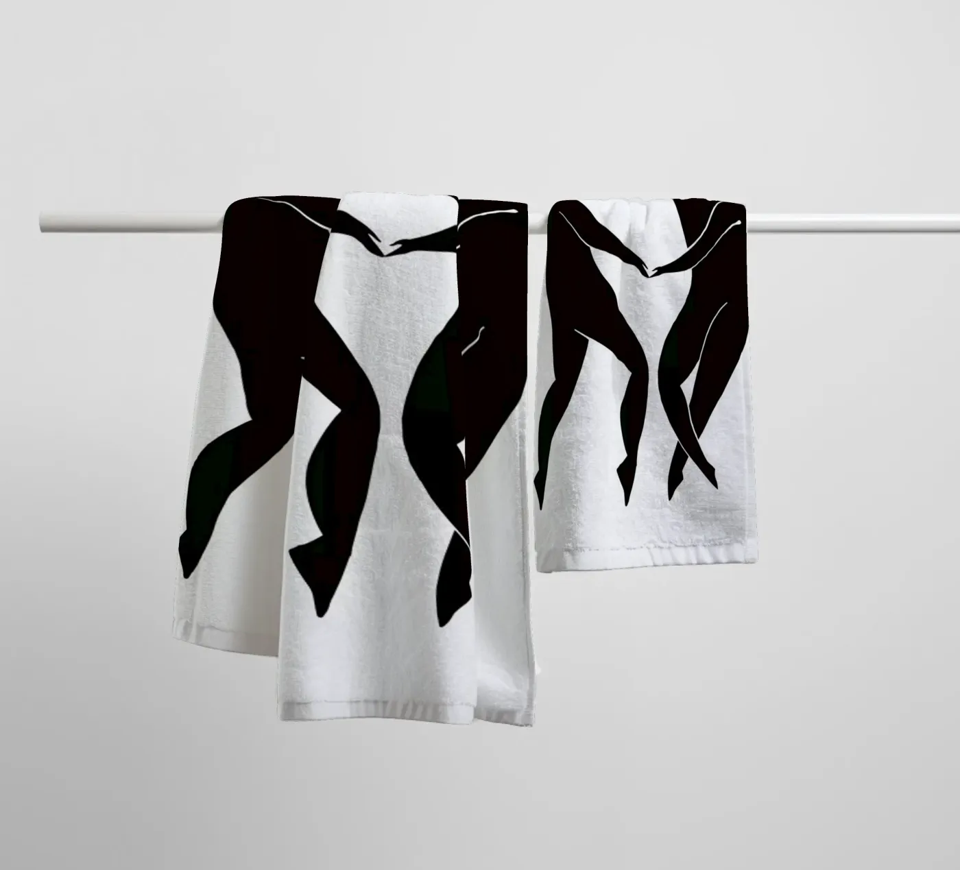 Dancing Figures Handtuch von Graphite