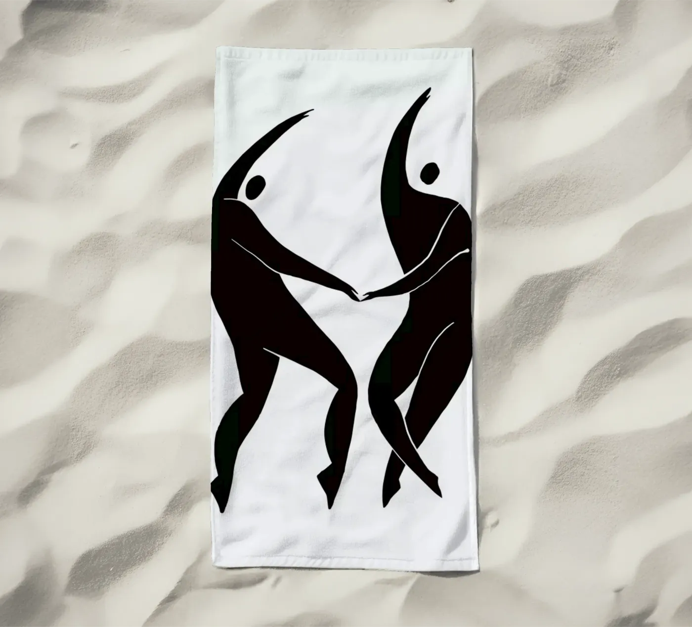 Dancing Figures strandhanddoek van Graphite