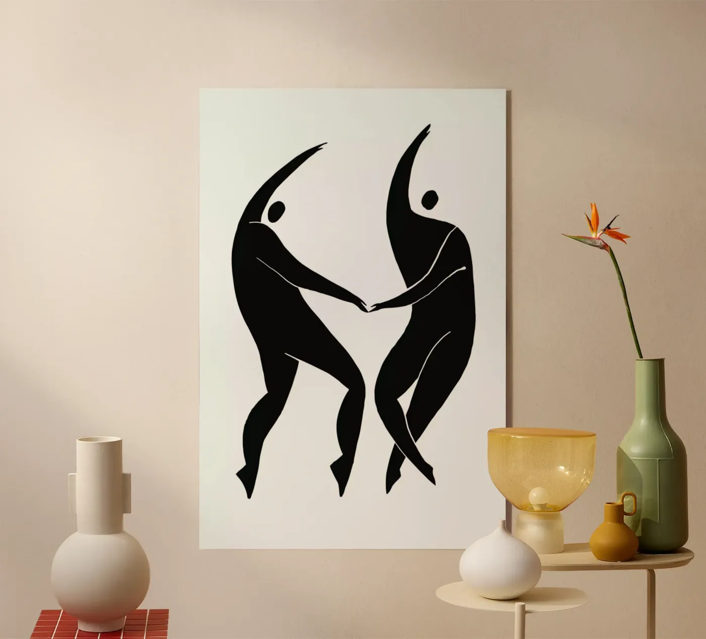 Dancing Figures acryl van Graphite
