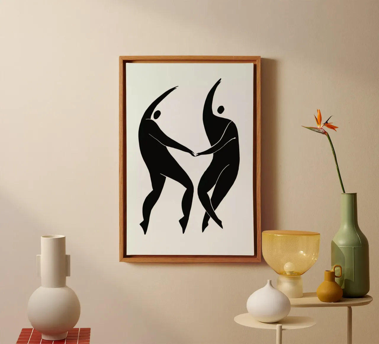 Dancing Figures tela con Cornice a cassetta da Graphite