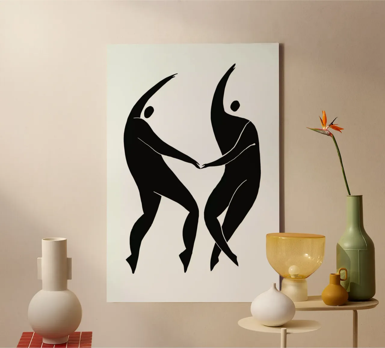 Dancing Figures tela con Cornice a cassetta da Graphite