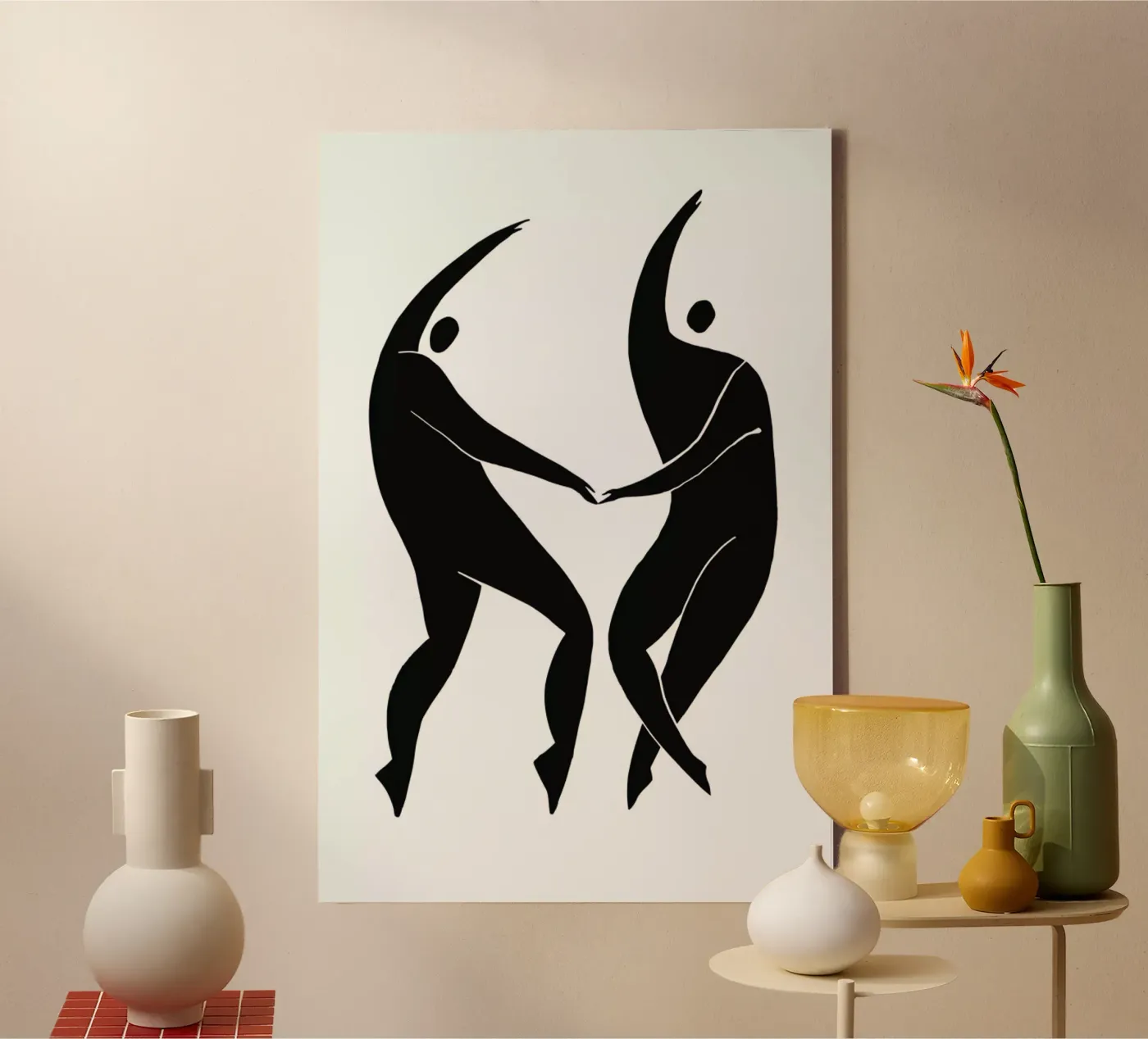 Dancing Figures canvas by Graphite