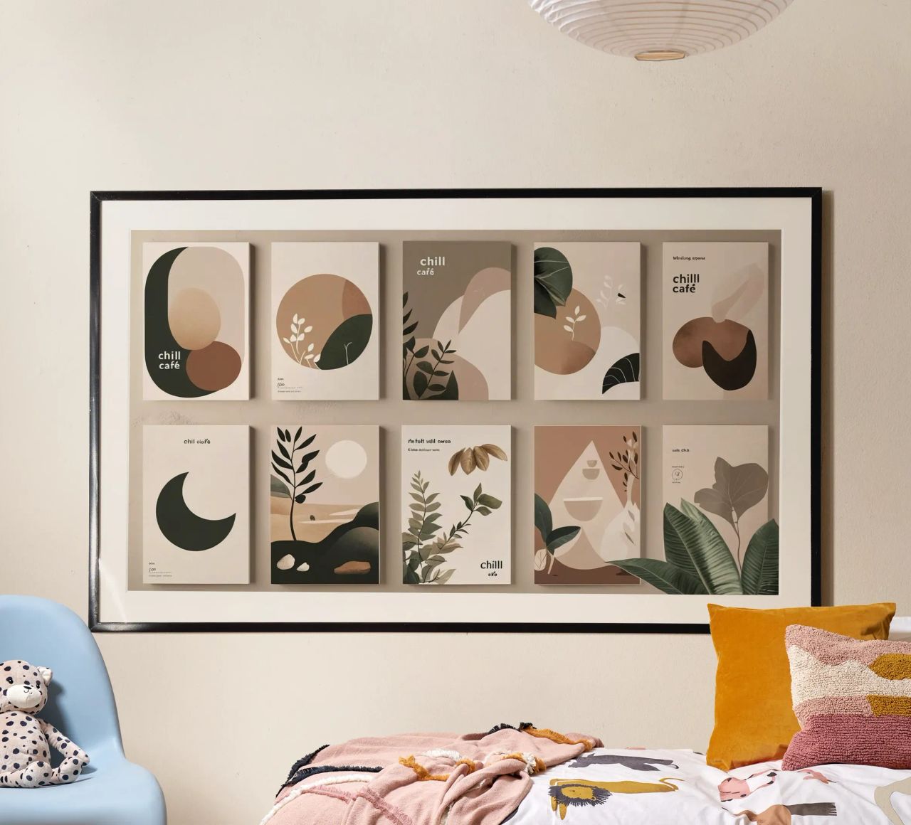cafe moon decor poster by cofa home