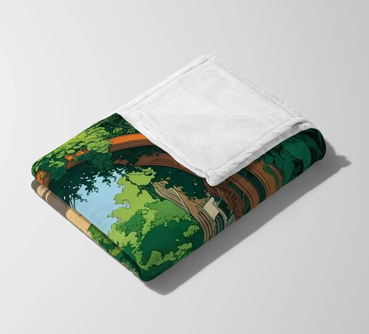 arco vite fogliame coperta in pile da cofa home