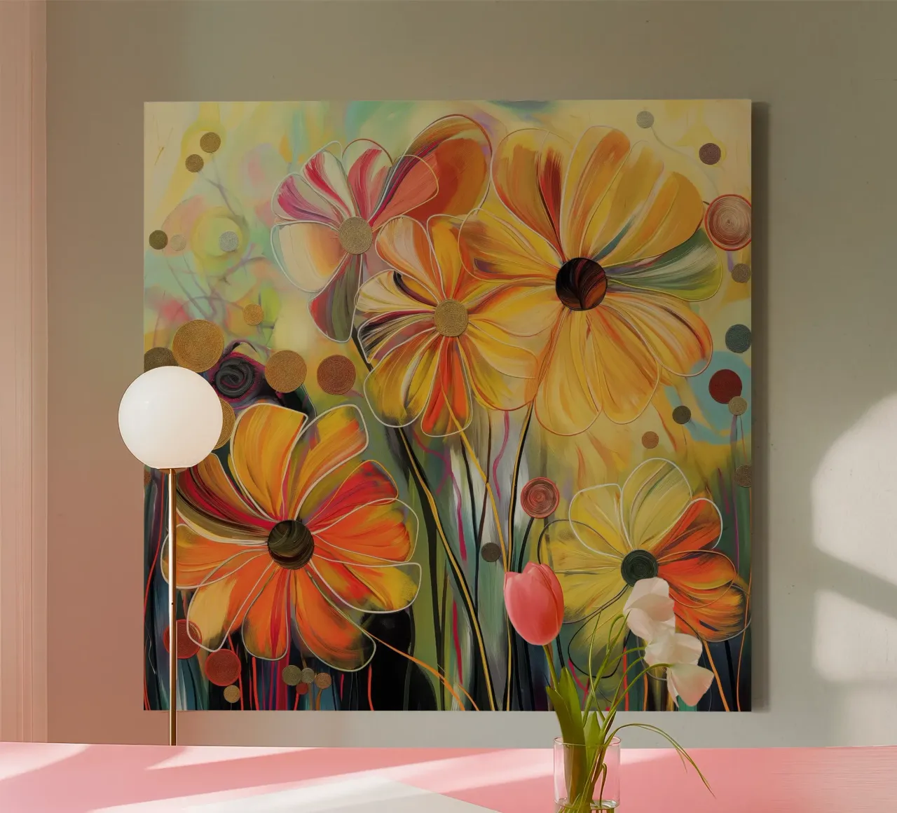 Muurkunst van Imagine canvas met Baklijst van Imagine