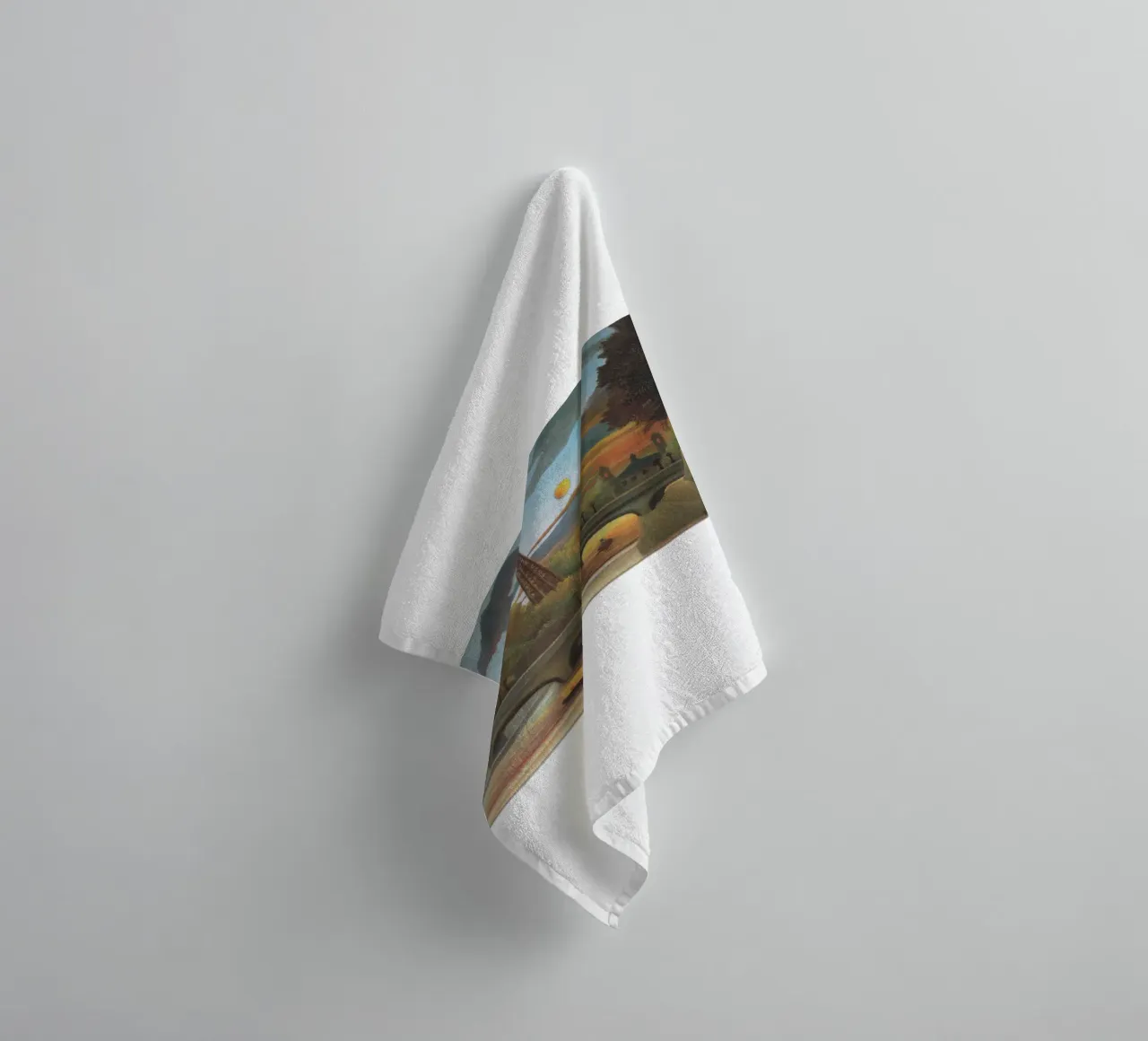 Seine and Eiffel tower in the sunset by Henri Rousseau towel by tokovictory
