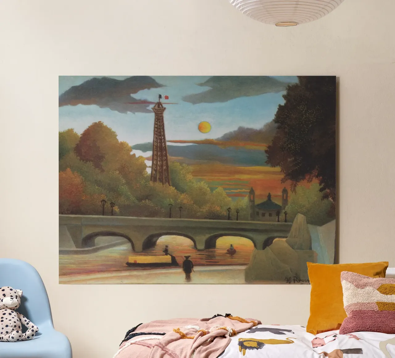 Senna e torre Eiffel al tramonto di Henri Rousseau alluminio dibond da tokovictory