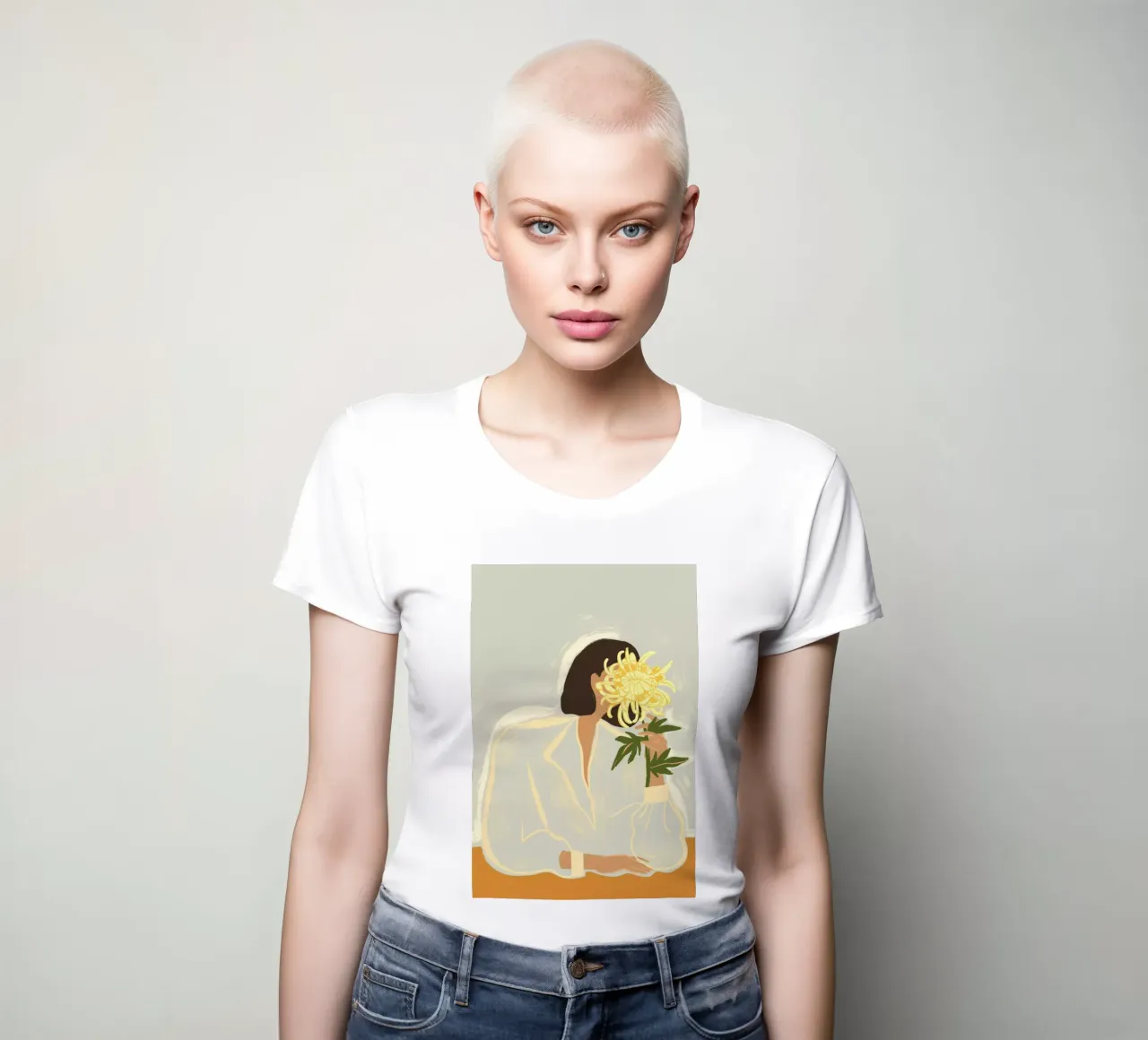 The Crysanthemum t-shirt da donna da Arty Guava