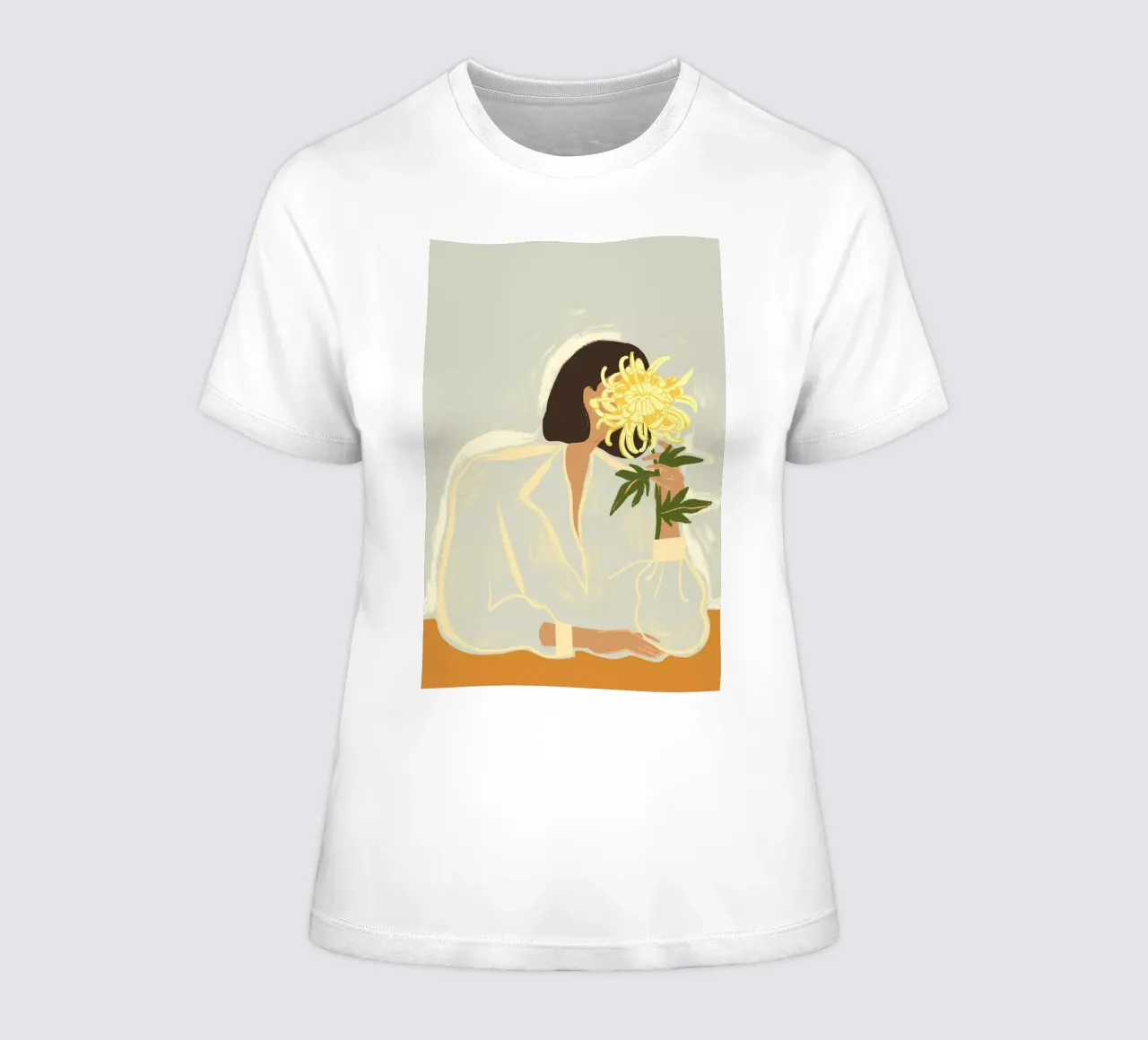 The Crysanthemum t-shirt da donna da Arty Guava