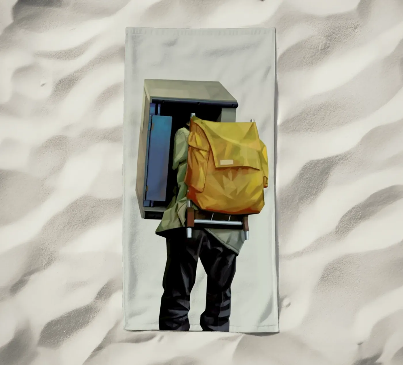 Booth beach towel by Tapio Mömmö