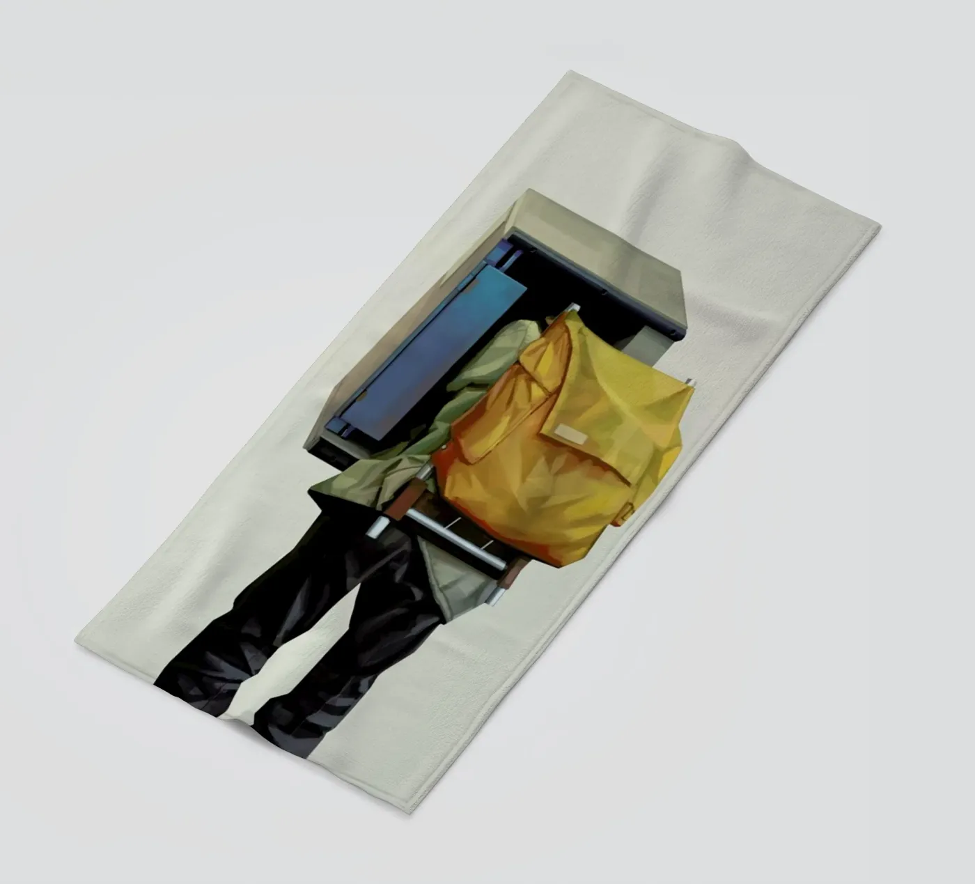 Booth beach towel by Tapio Mömmö