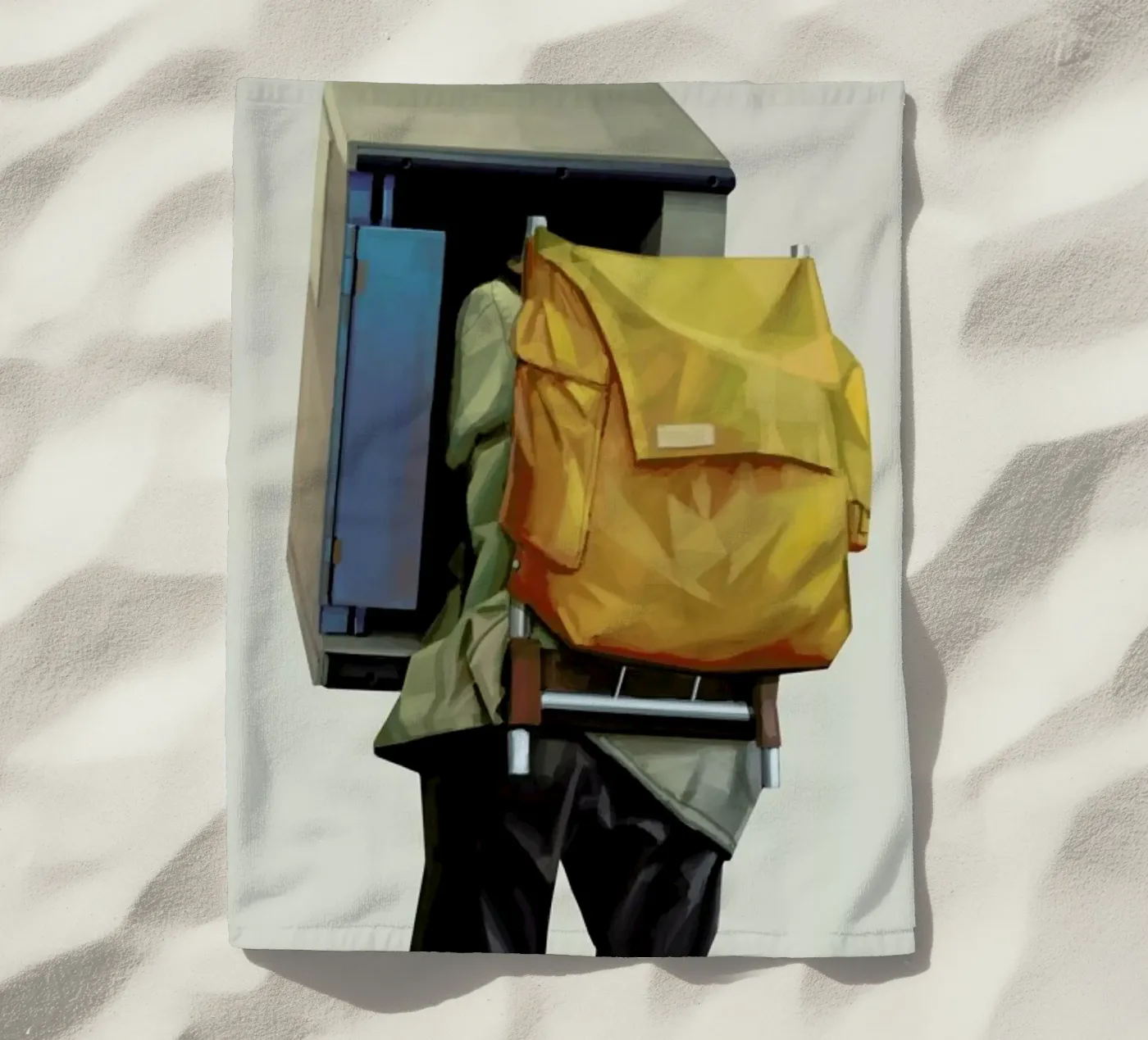 Booth beach towel by Tapio Mömmö