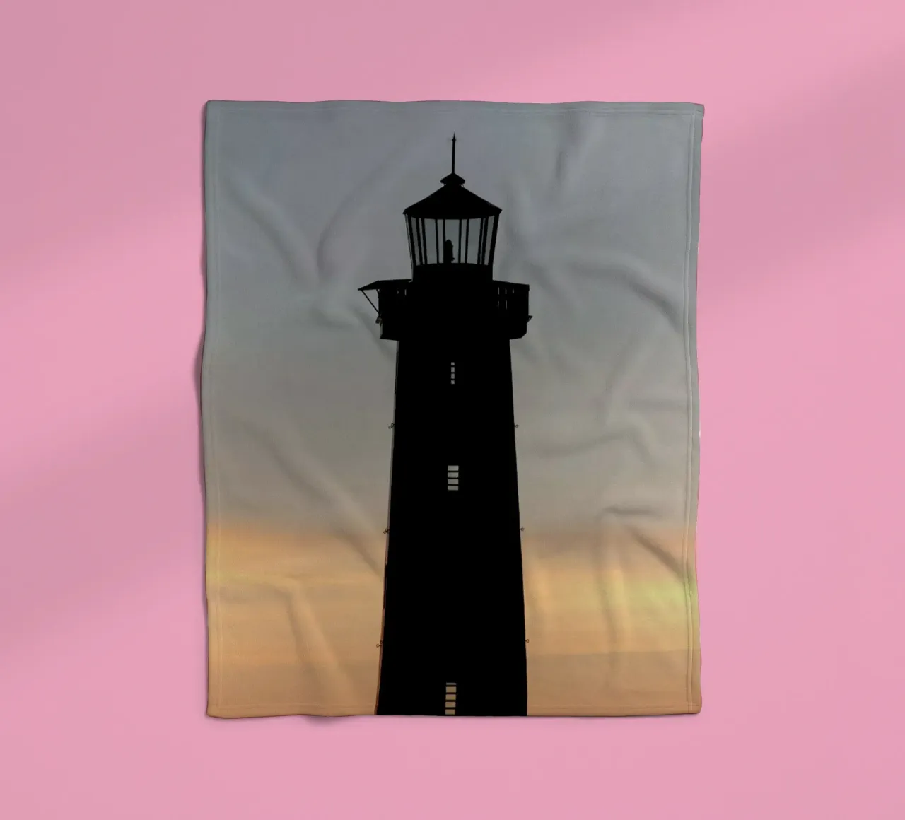 The Perfect Ocean View From The Lighthouse fleece blanket by Studio Nahili