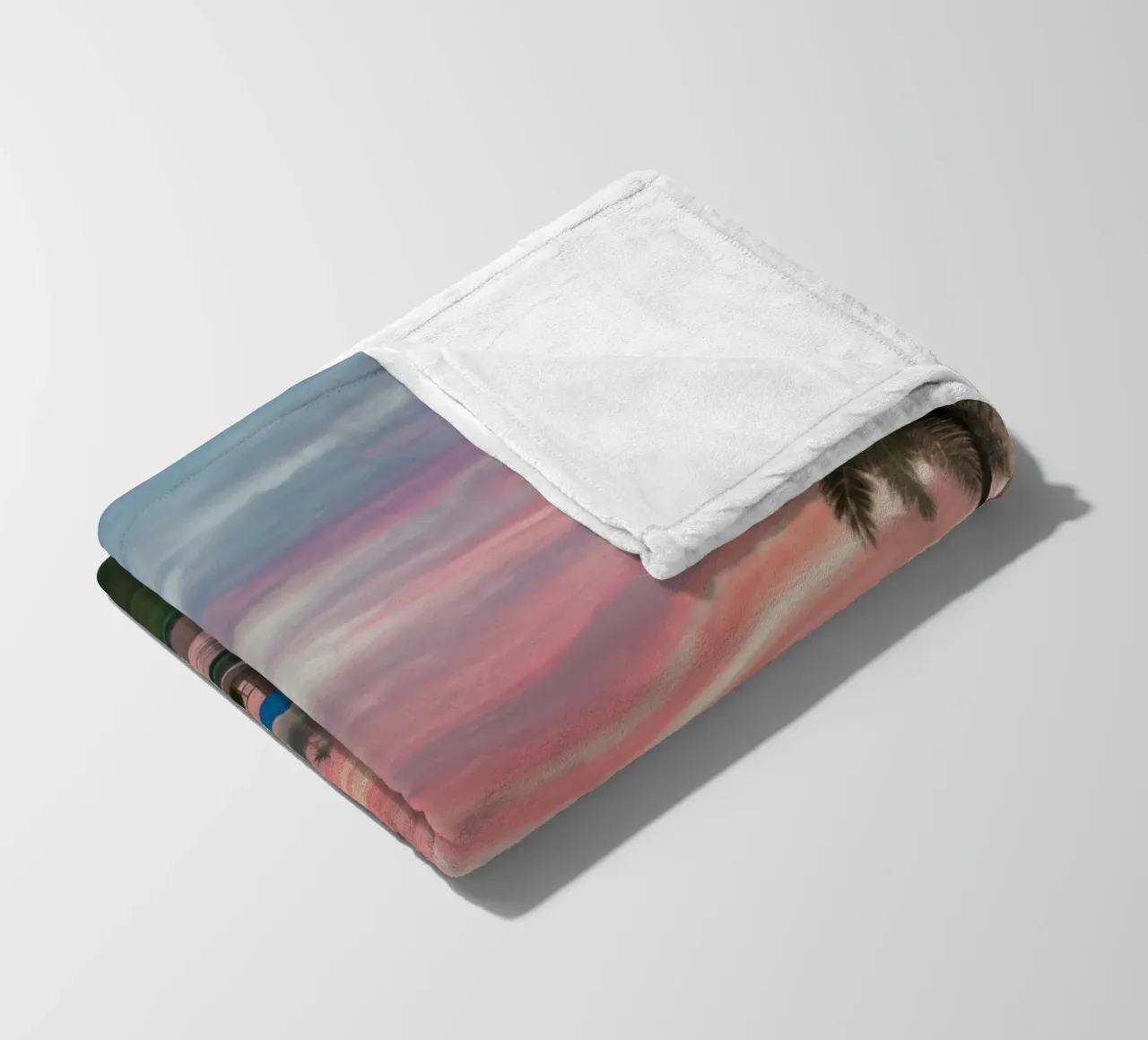 Tramonto sulla laguna tropicale coperta in pile da Silk Palette