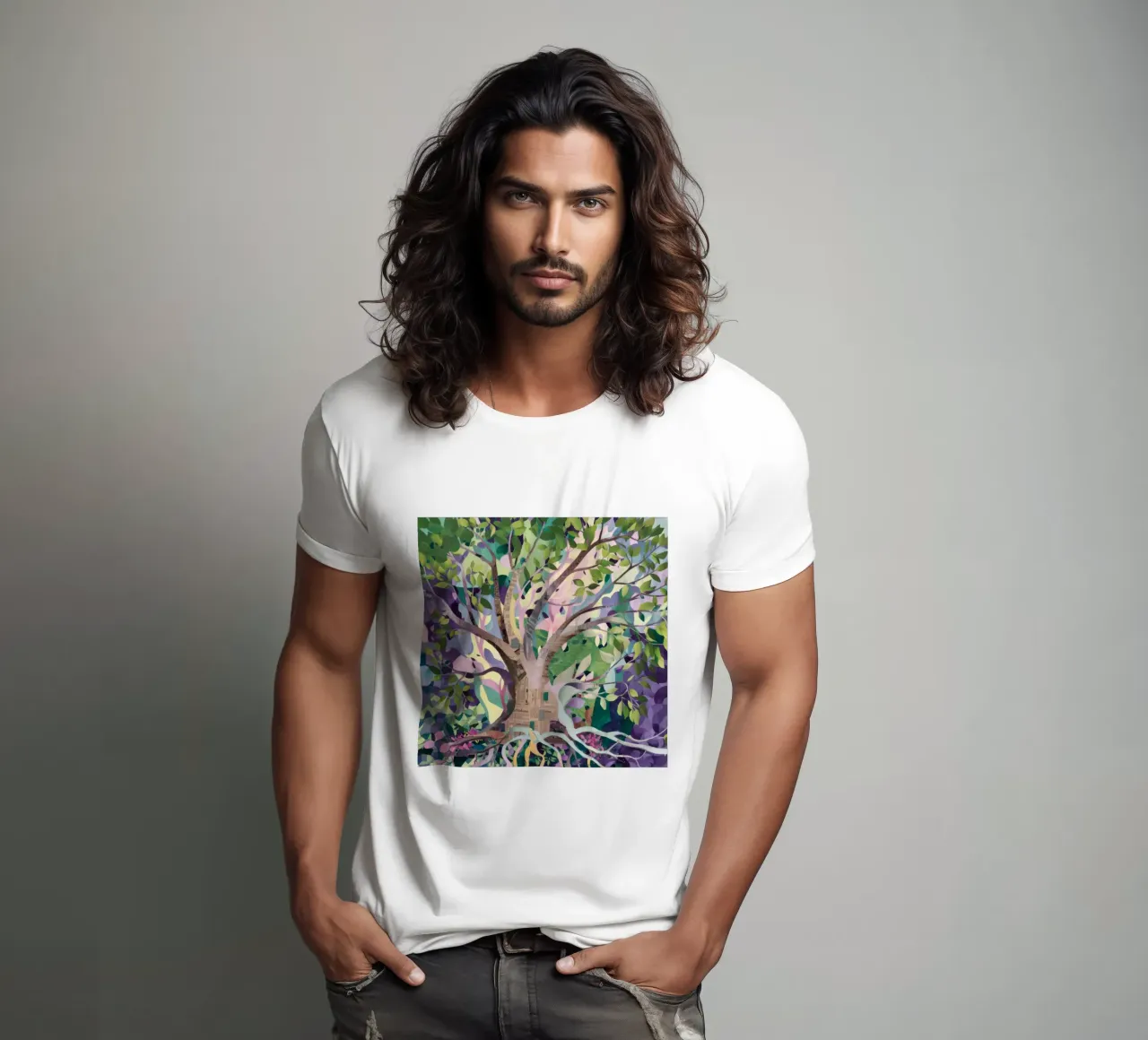 L'abbraccio verdeggiante della vita t-shirt da Dream Spectrum