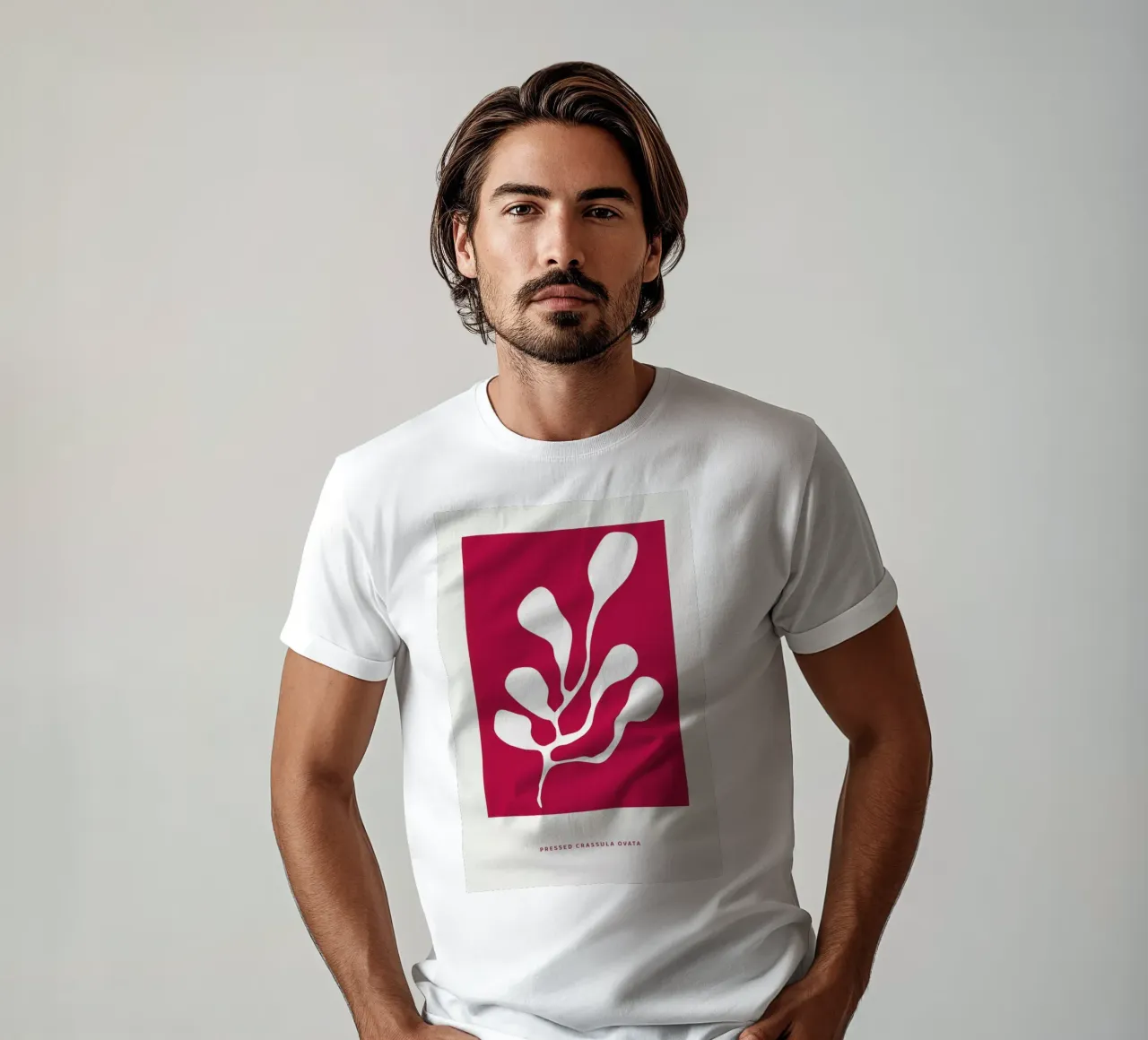 Pressed Crassula Ovata Viva Magenta t-shirt da Studio One