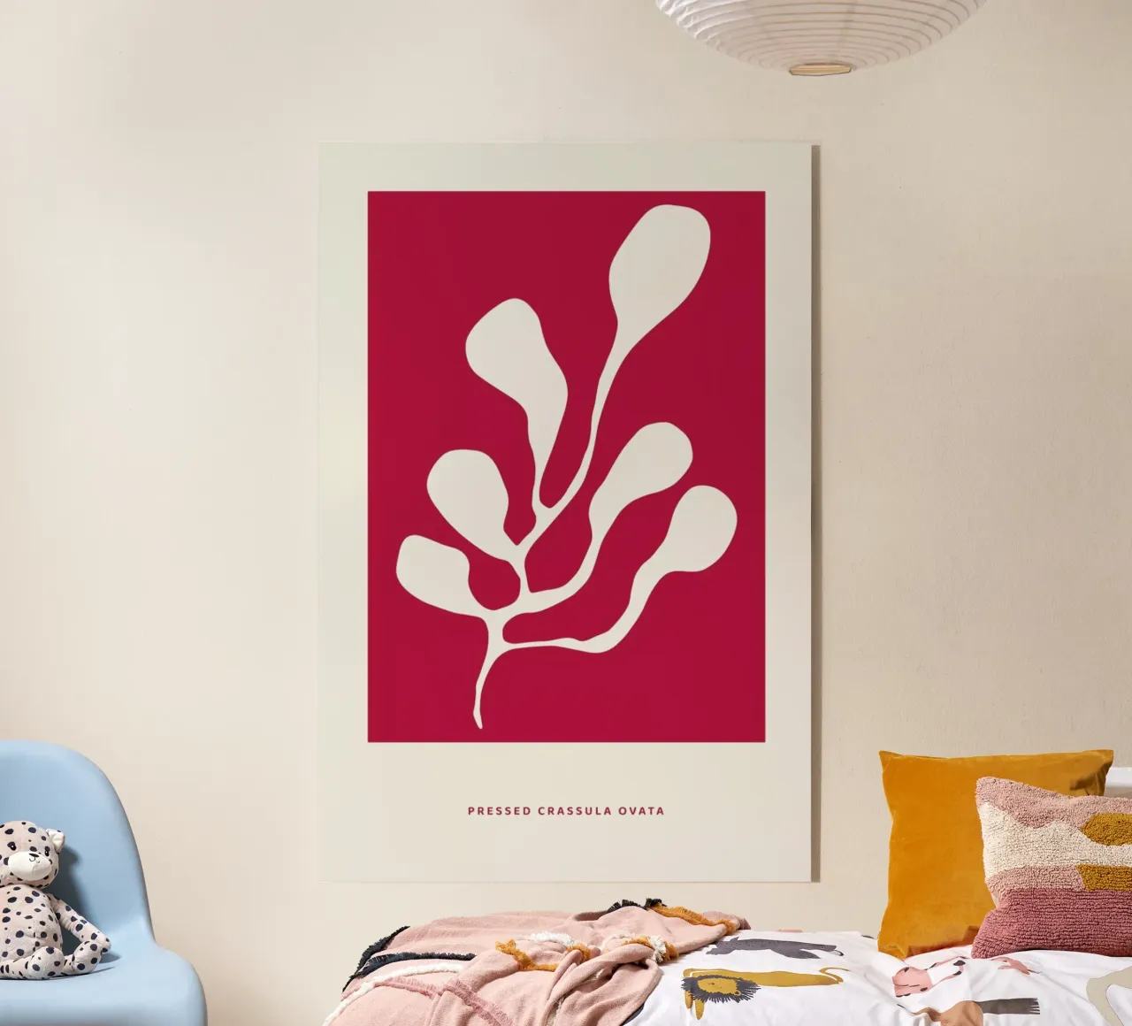 Pressed Crassula Ovata Viva Magenta plexiglass da Studio One