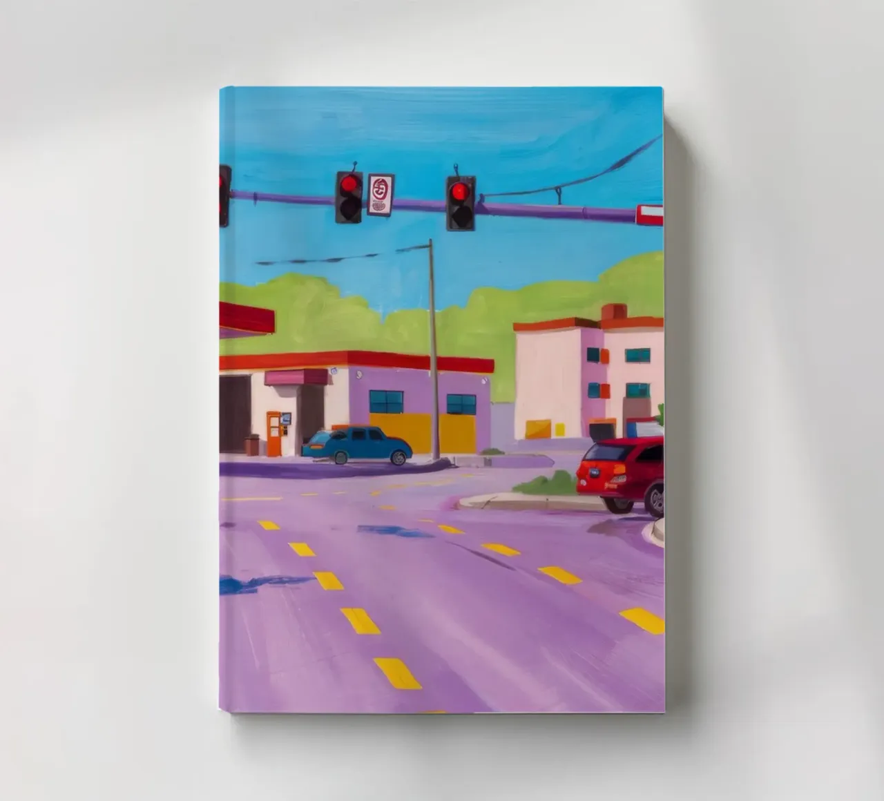 Gas Station at Dusk notebook by Silk Palette