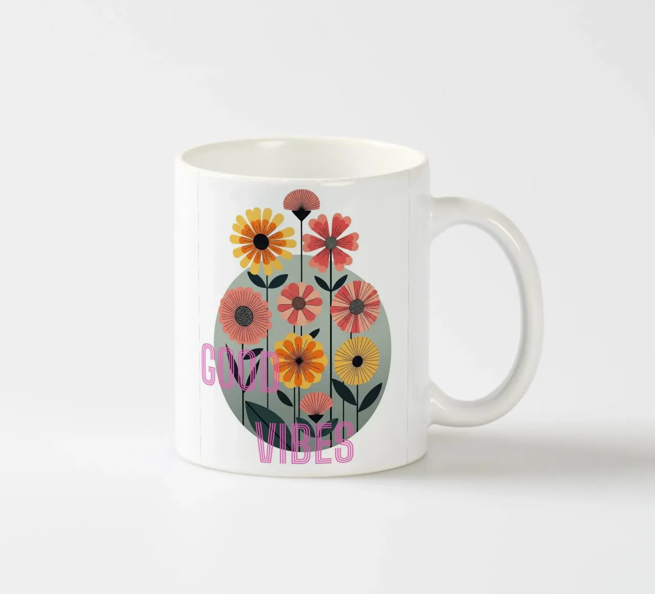 Floral Bauhaus #053: Happy Bloom tazza in ceramica da Zen Design
