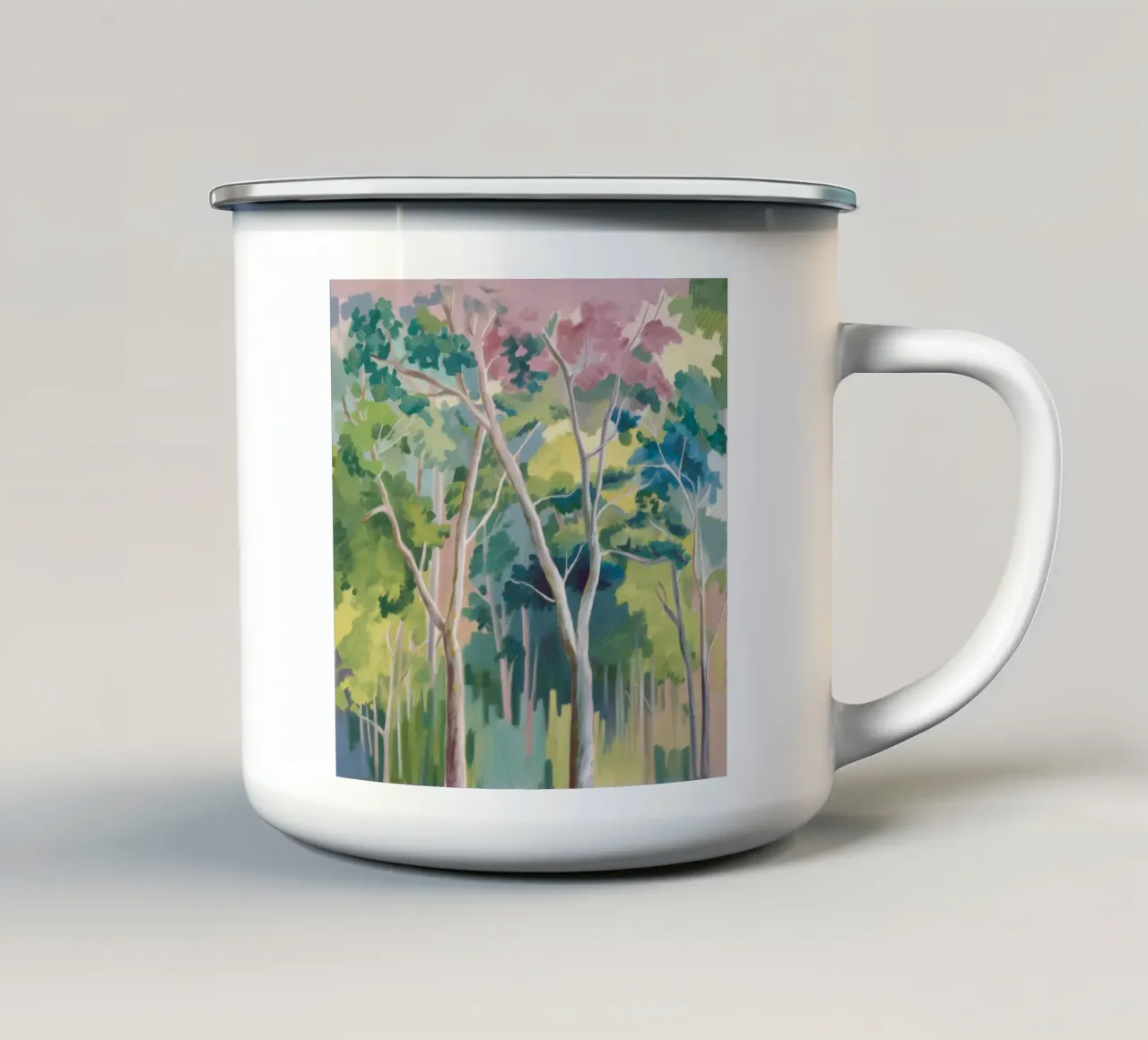 Luce di smeraldo della foresta tazza in smalto da Dream Spectrum