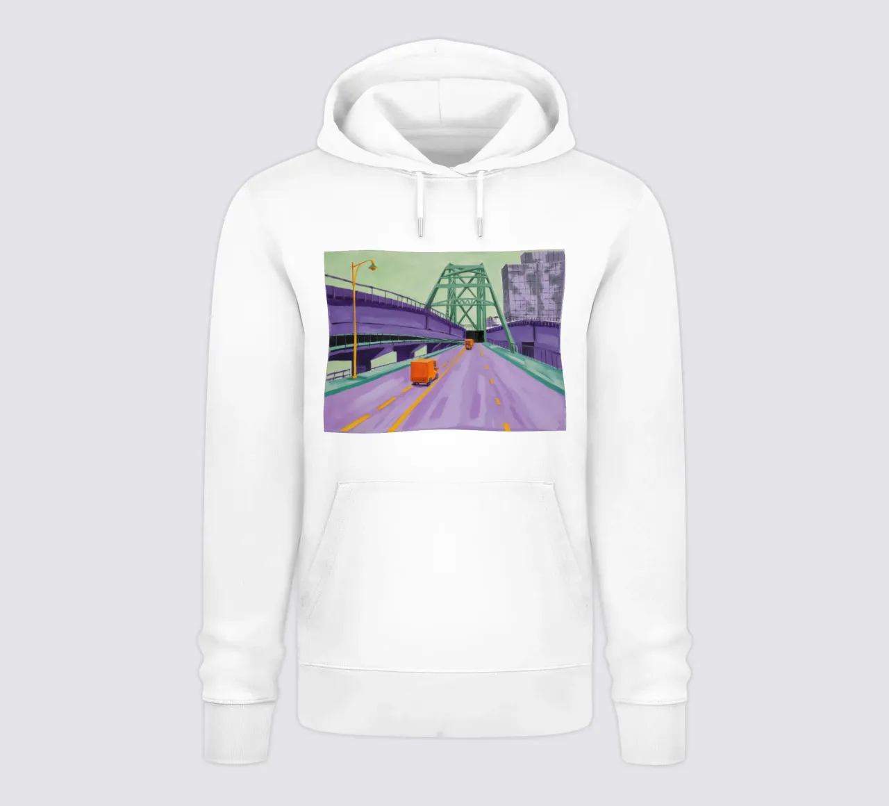Prospettiva del ponte verde felpa con cappuccio da Silk Palette