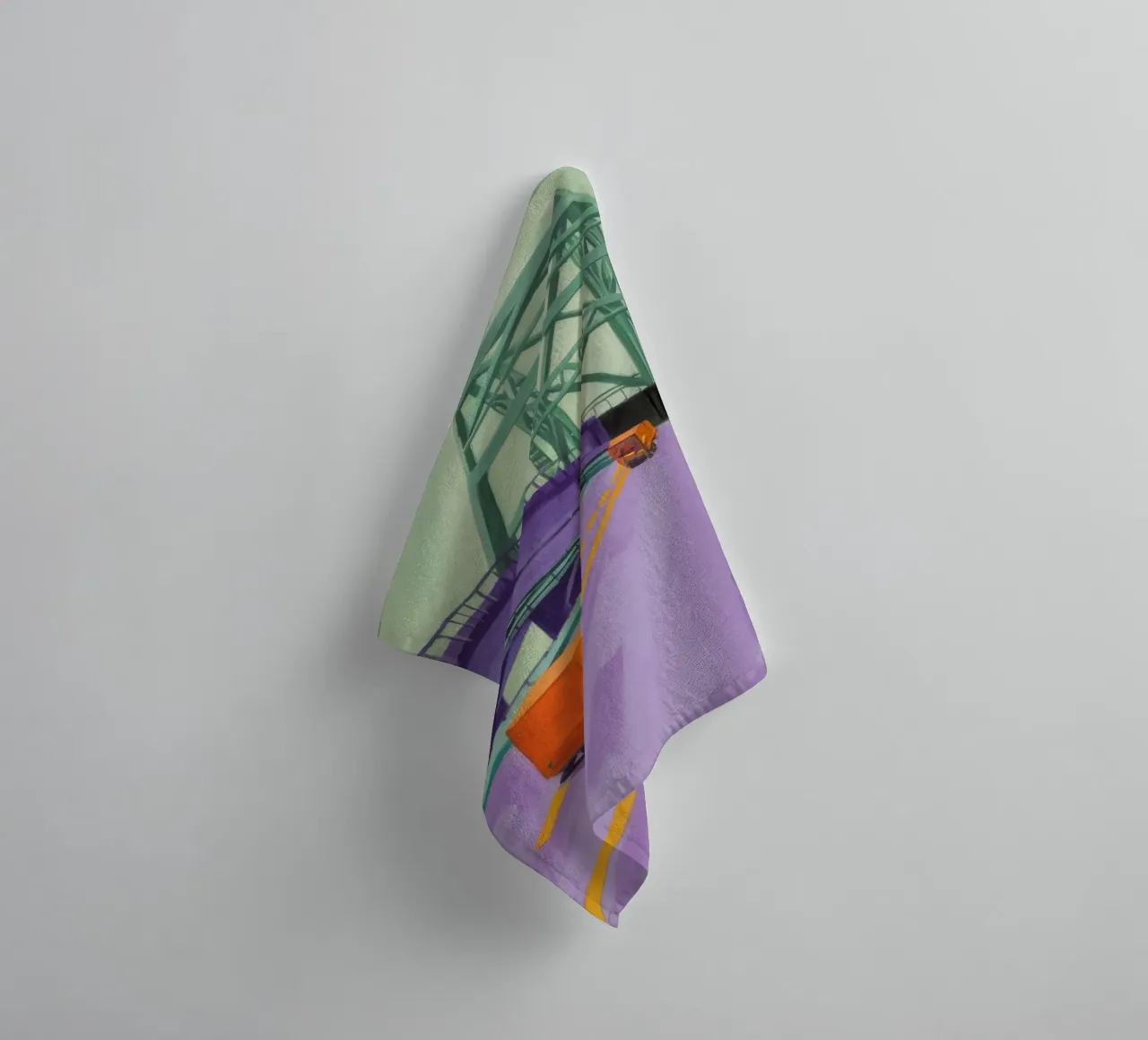 Perspective du pont vert serviette de bain de Silk Palette