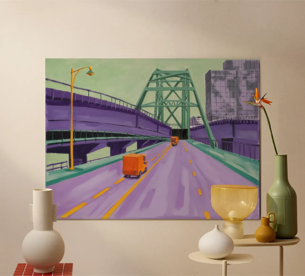 Prospettiva del ponte verde carta hahnemühle da Silk Palette