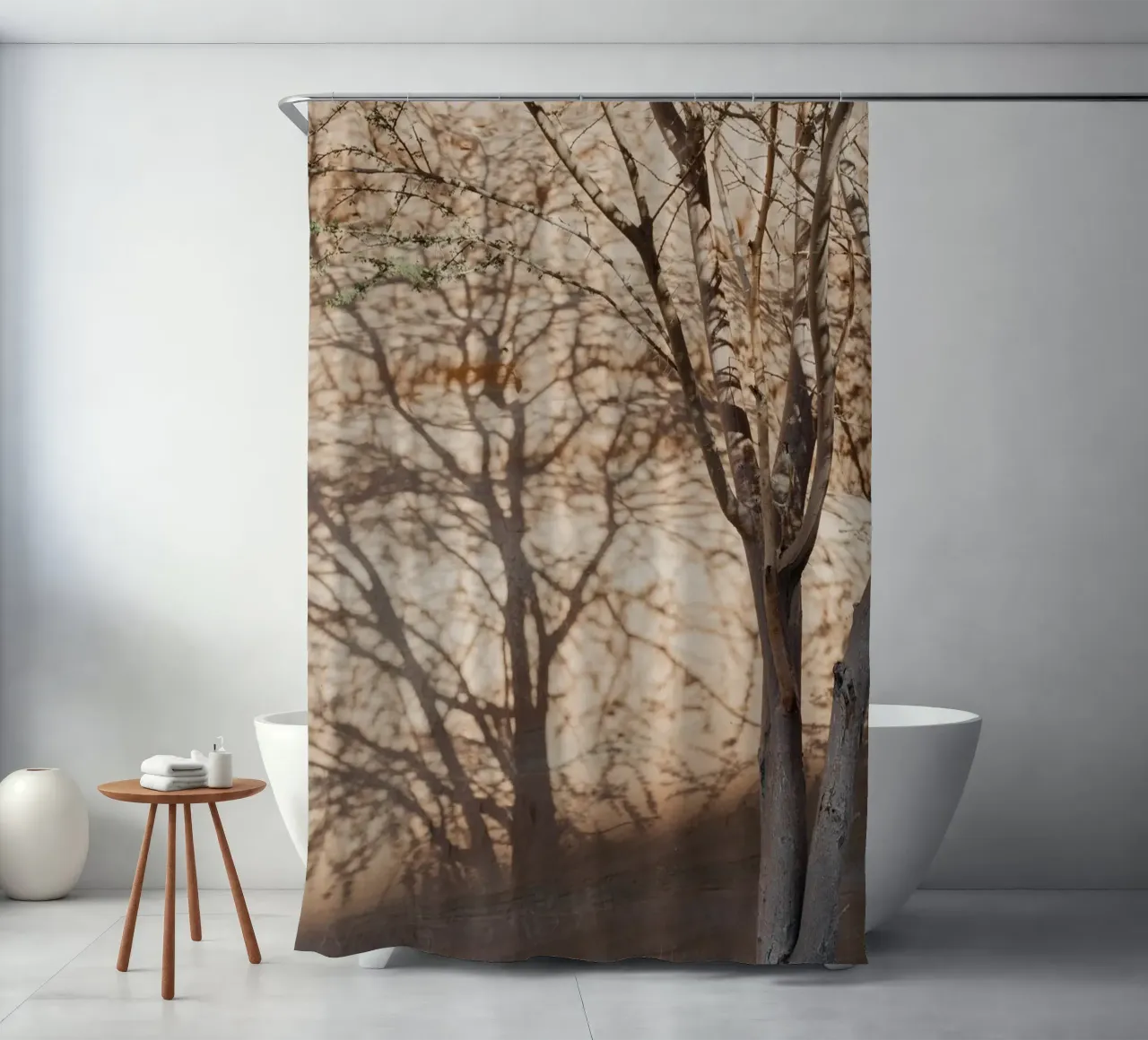 A rock, a tree and shadow tenda da doccia da photolovers