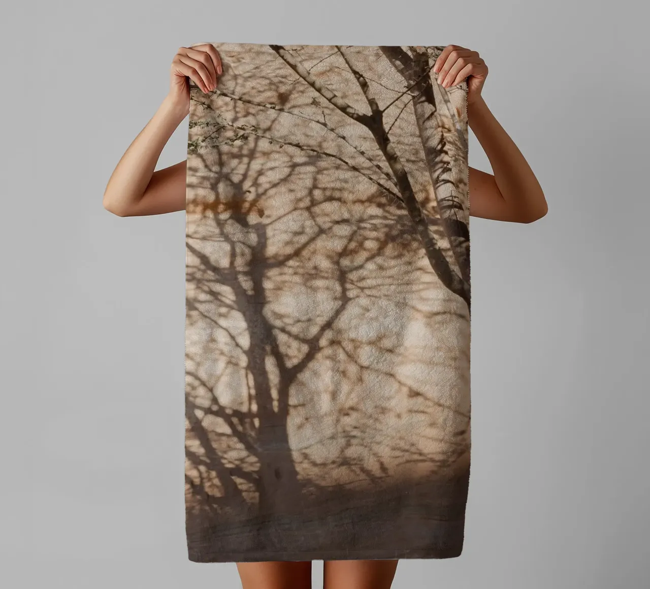 A rock, a tree and shadow towel by photolovers